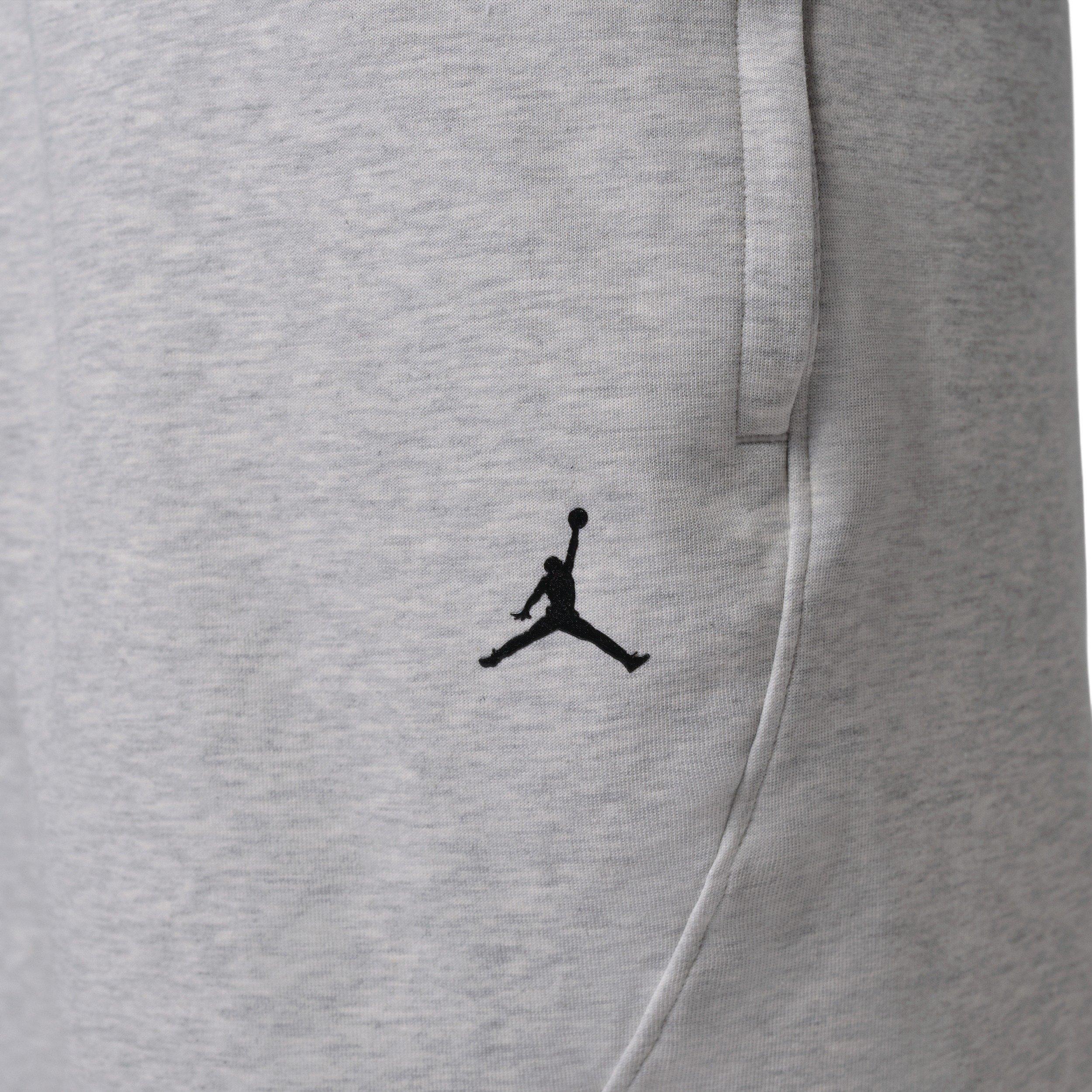 Jordan Men's Sports Dri-FIT Basketball Hoop Fleece Shorts - GREY Thumbnail View 6