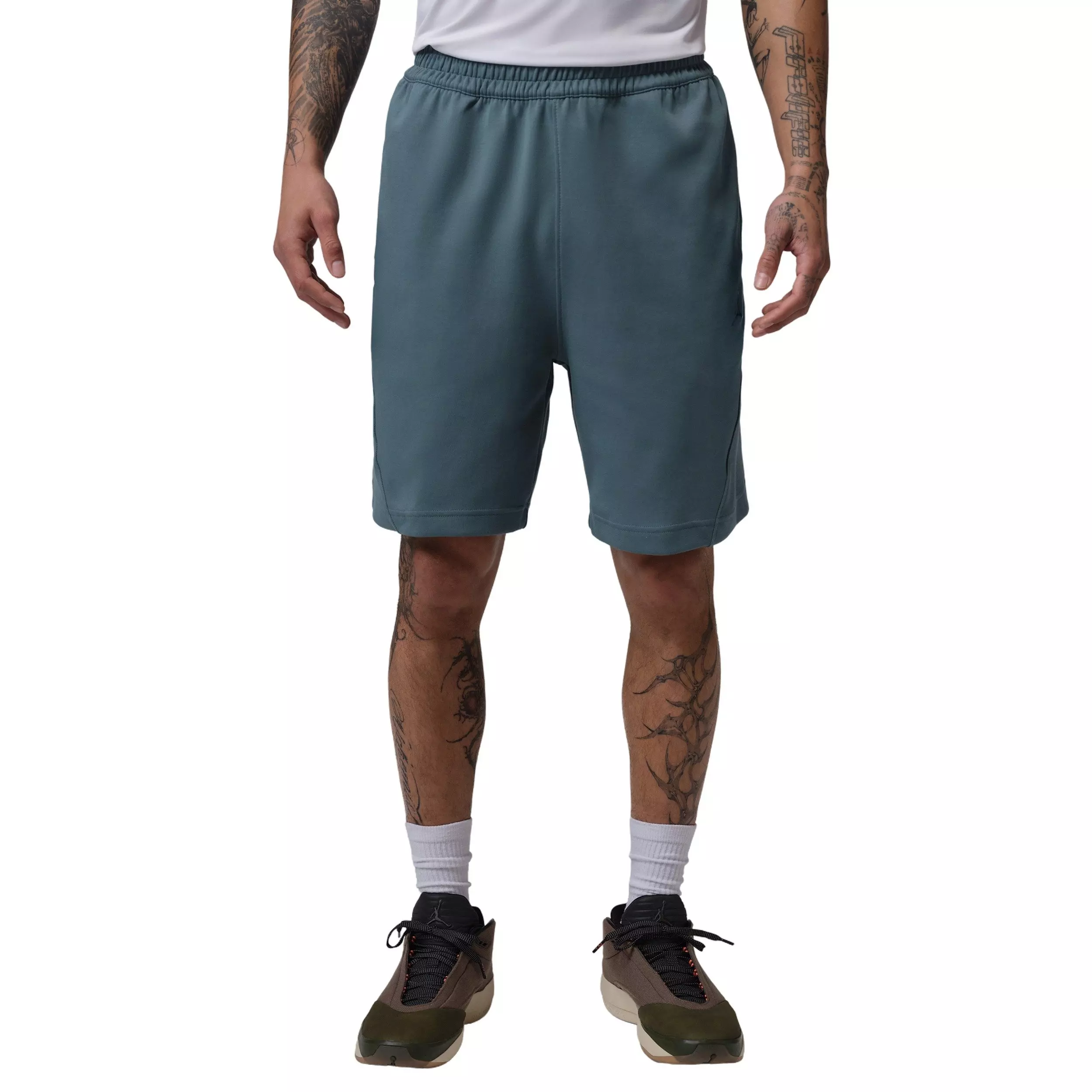 Jordan Men's Sports Dri-FIT Basketball Hoop Fleece Shorts - ASH GREEN
