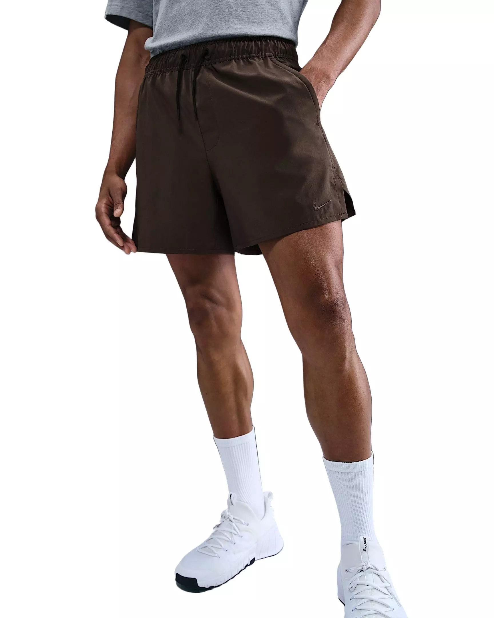 Nike Men's Unlimited Dri-FIT 5" Unlined Versatile Shorts - Brown - BROWN
