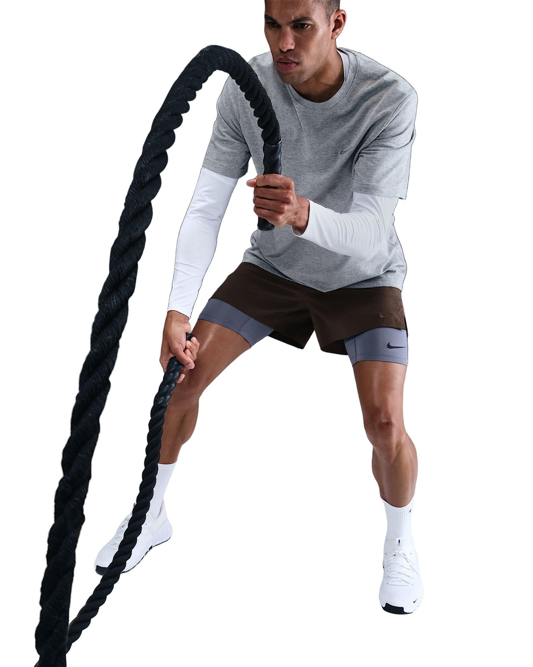 Nike Men's Unlimited Dri-FIT 5" Unlined Versatile Shorts - BROWN Thumbnail View 3