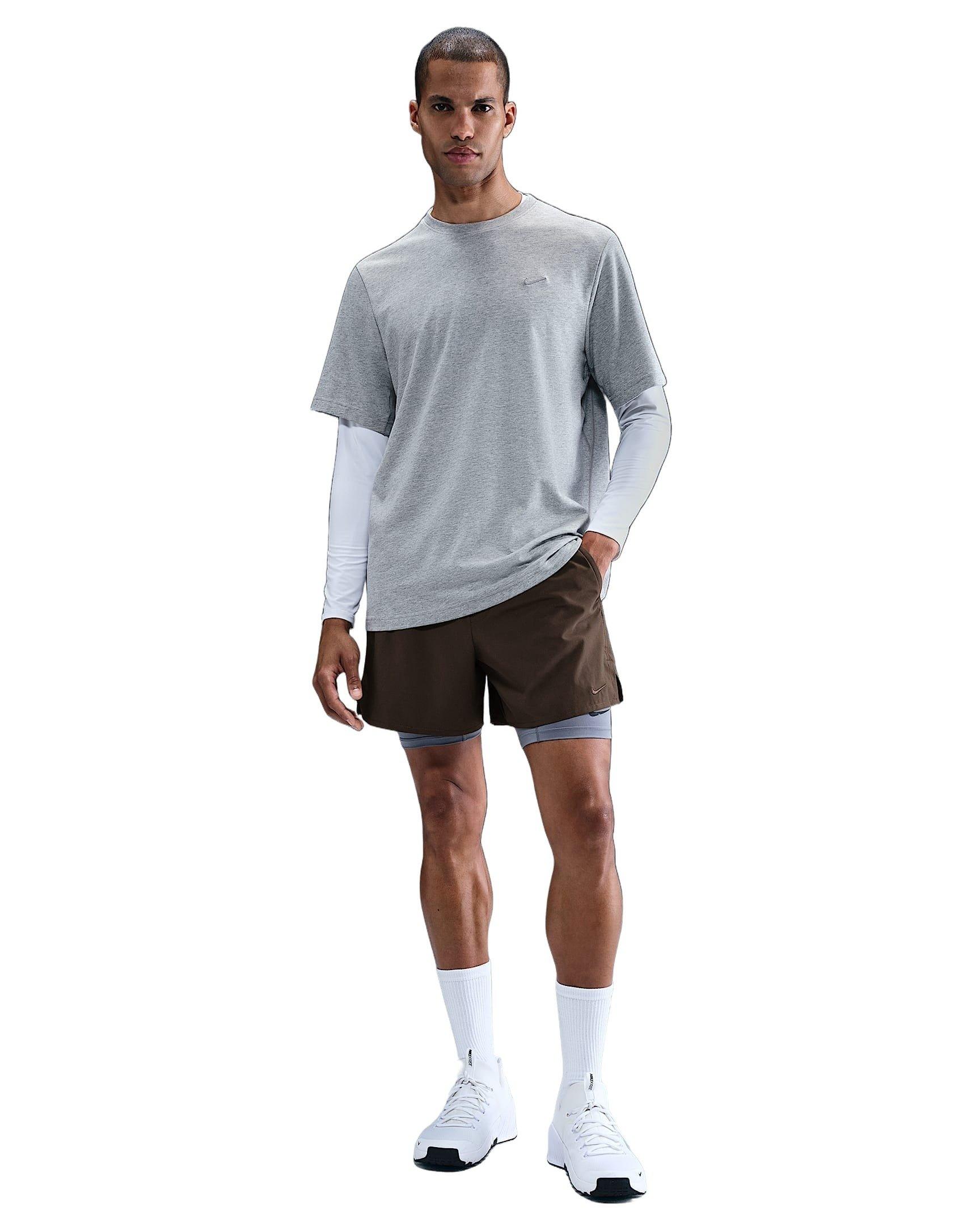 Nike Men's Unlimited Dri-FIT 5" Unlined Versatile Shorts - BROWN Thumbnail View 4