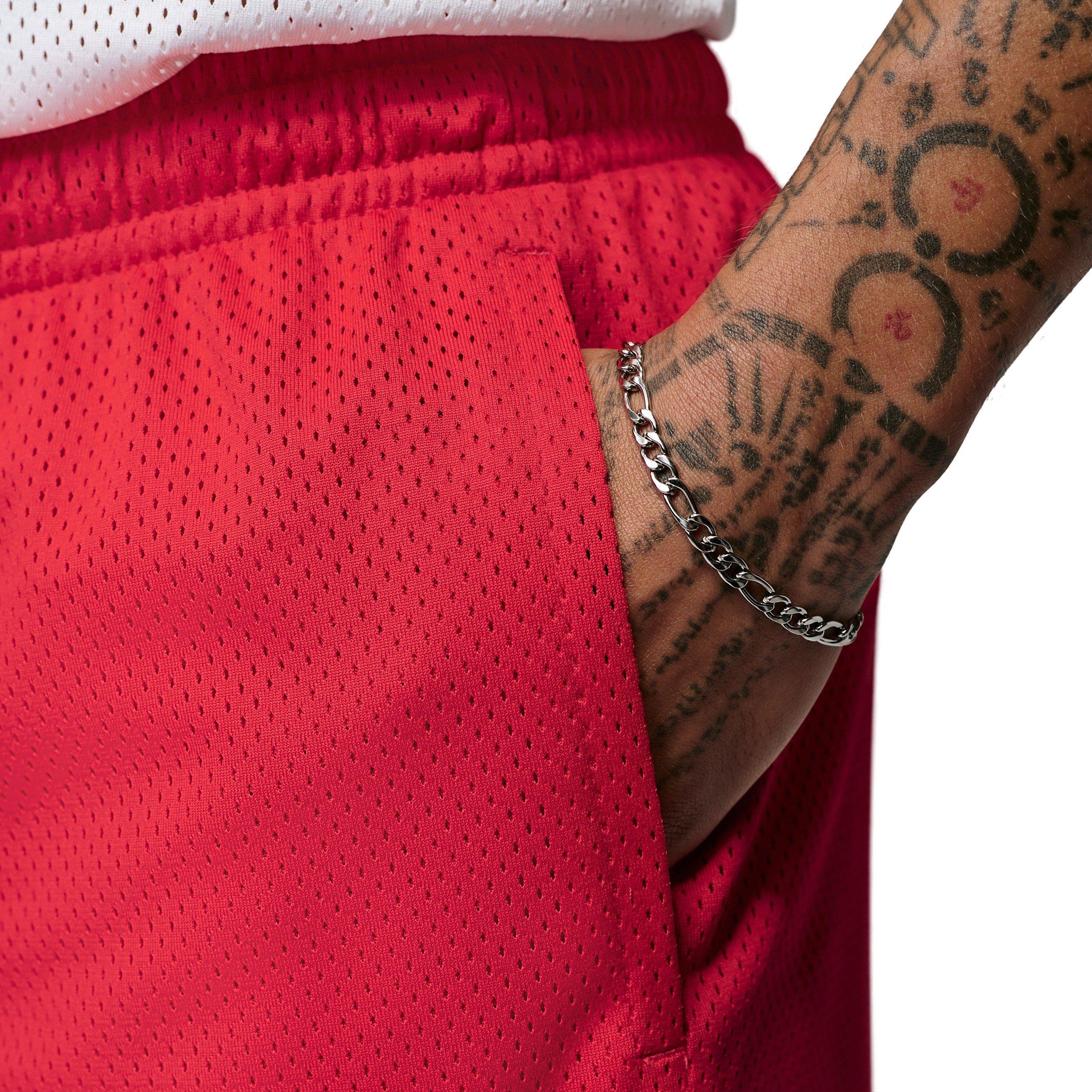 Jordan Men's Brooklyn Champ Mesh Shorts - RED Thumbnail View 3