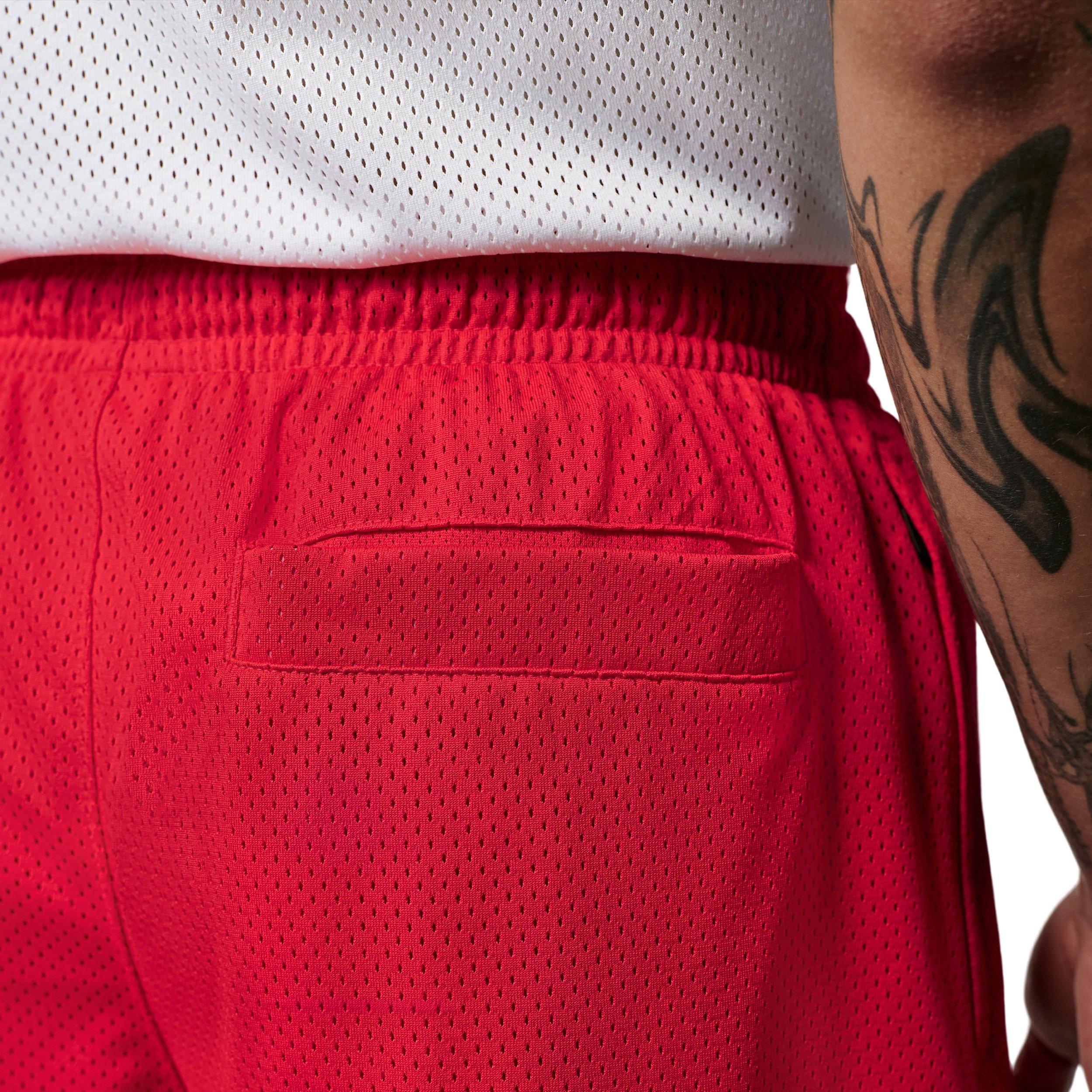 Jordan Men's Brooklyn Champ Mesh Shorts - RED Thumbnail View 4