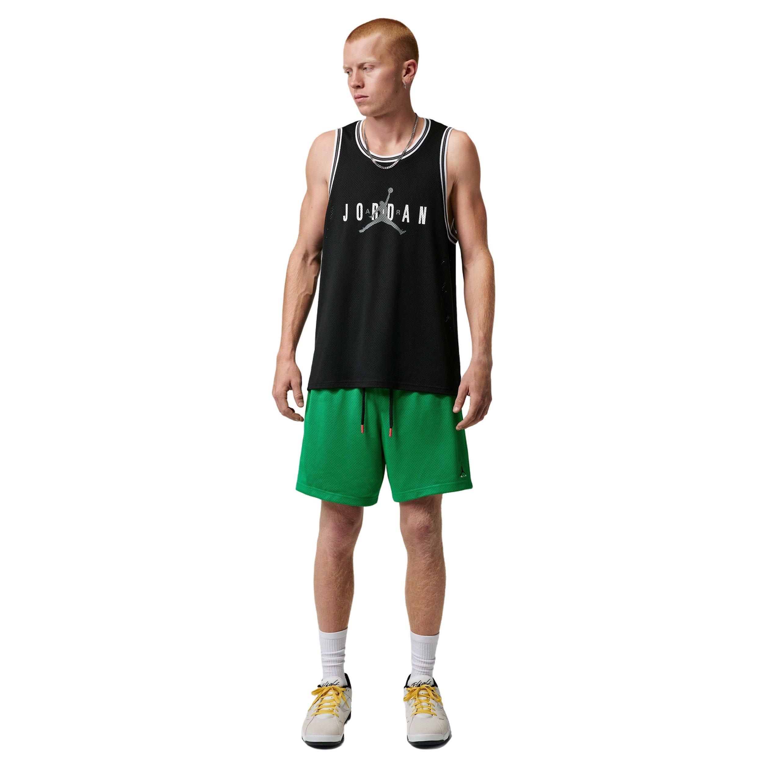 Jordan Men's Brooklyn Champ Mesh Shorts - GREEN Thumbnail View 7