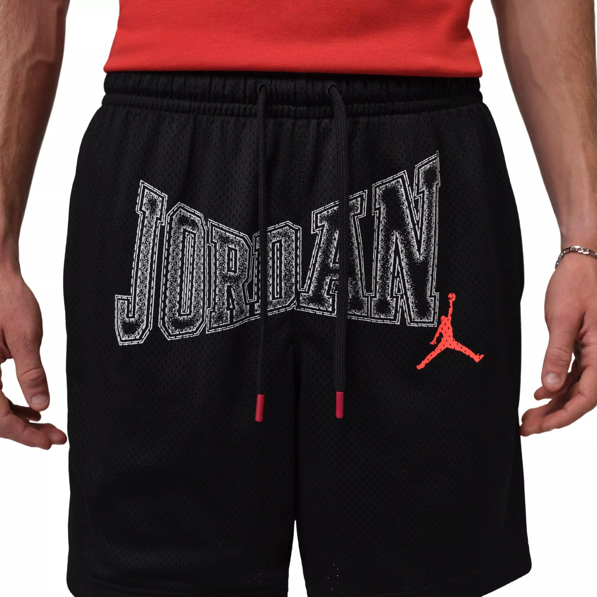 Jordan Men's Brooklyn 7" Graphic Mesh Shorts - BLACK