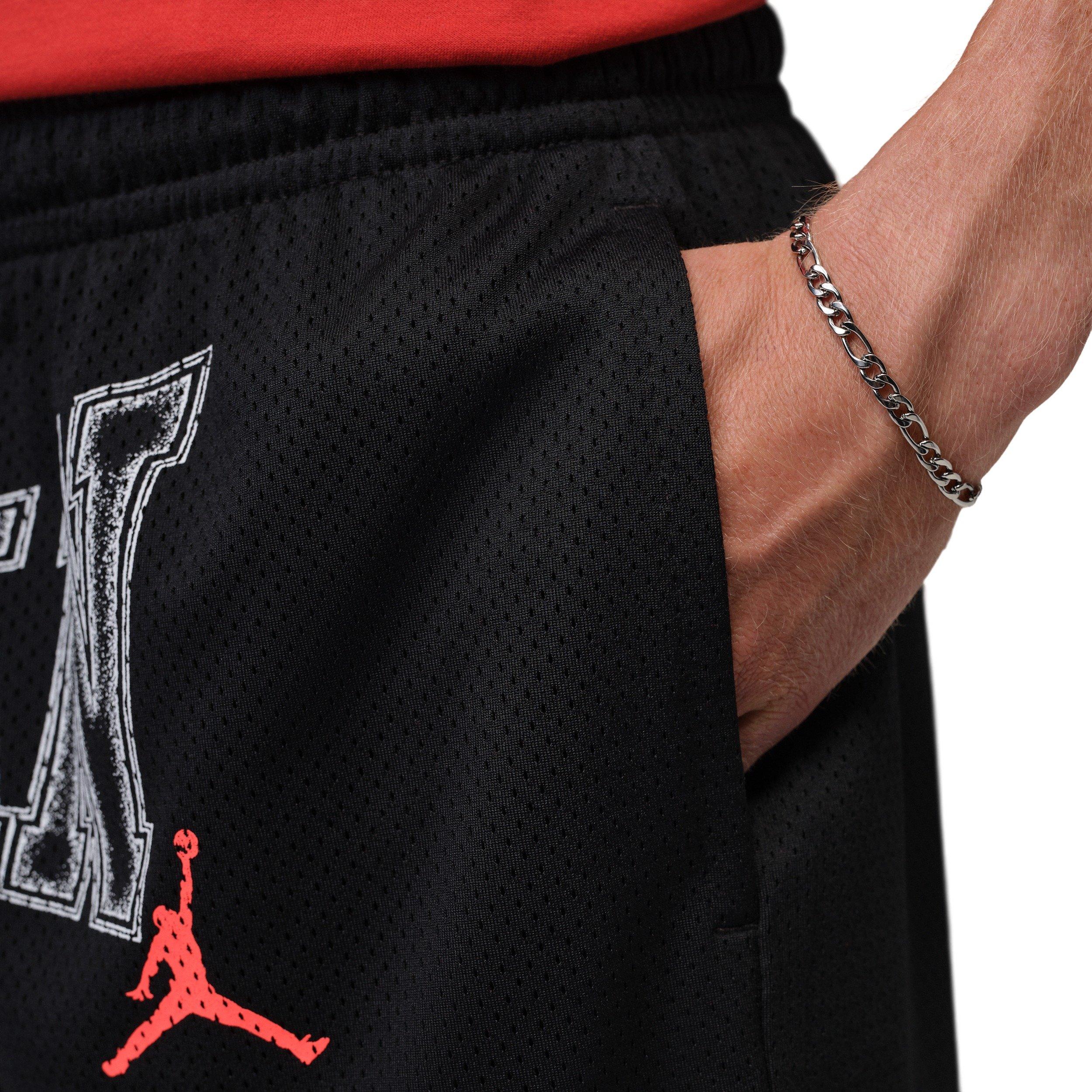 Jordan Men's Brooklyn 7" Graphic Mesh Shorts - BLACK Thumbnail View 3