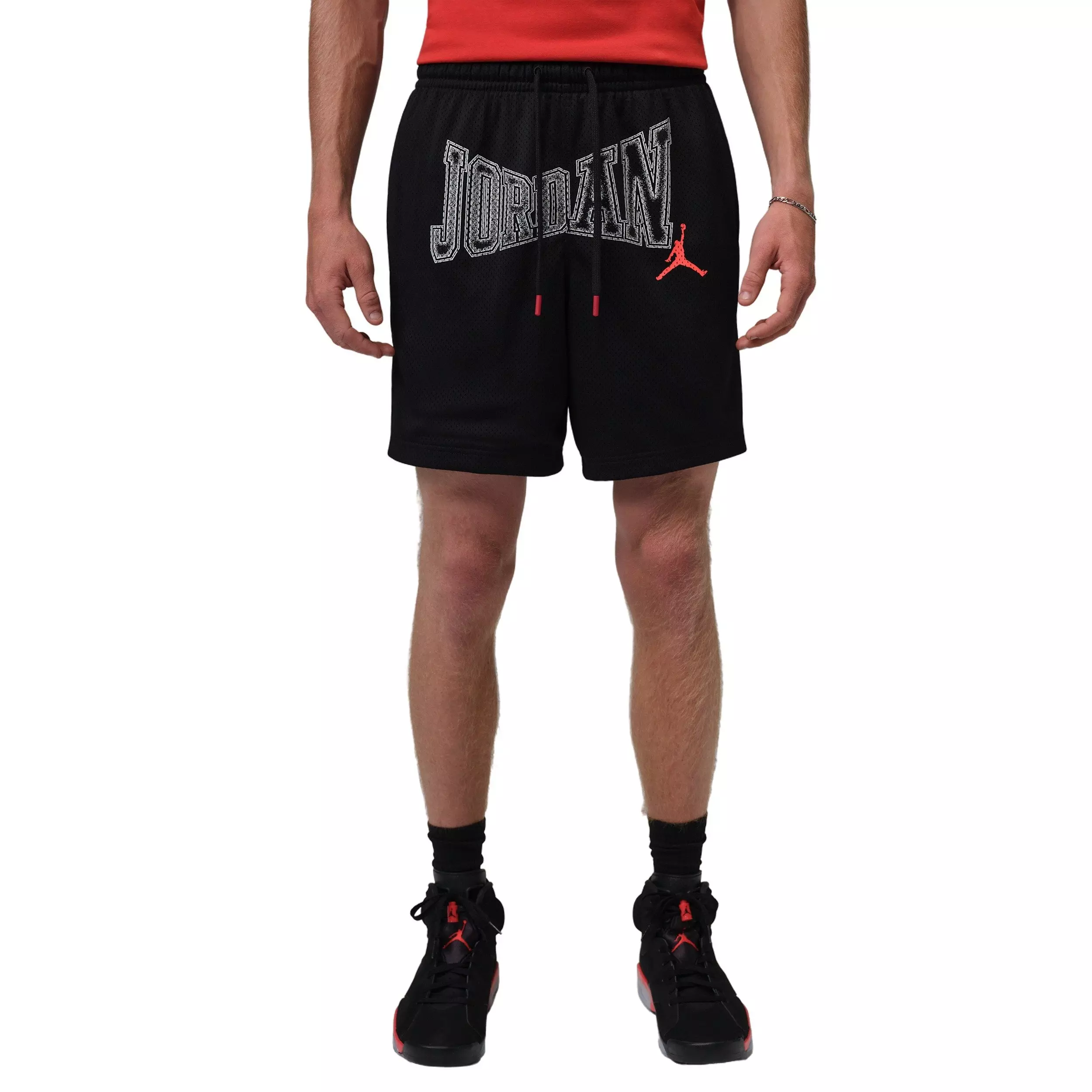 Jordan Men's Brooklyn 7" Graphic Mesh Shorts - BLACK
