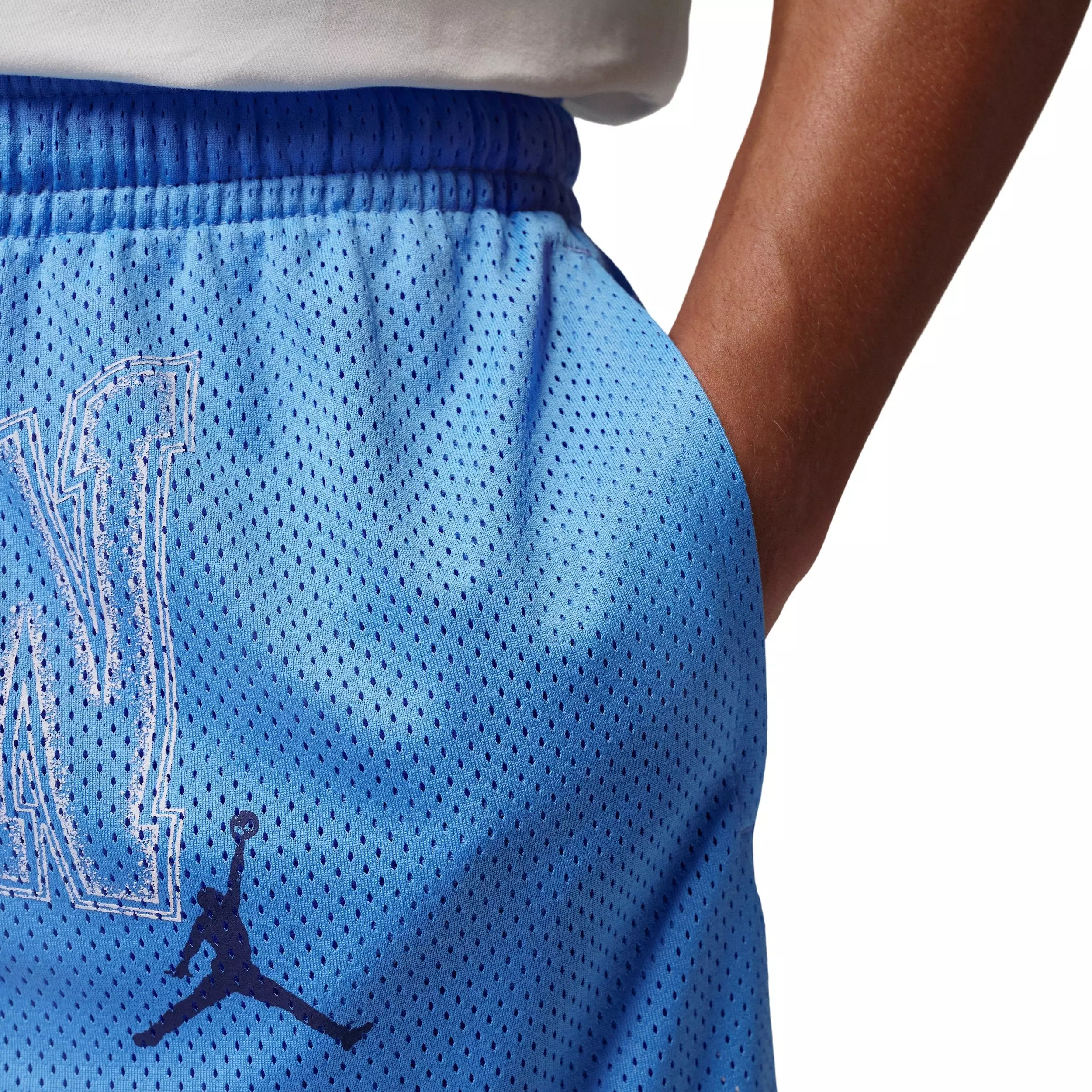 Jordan Men's Brooklyn 7" Graphic Mesh Shorts - BLUE