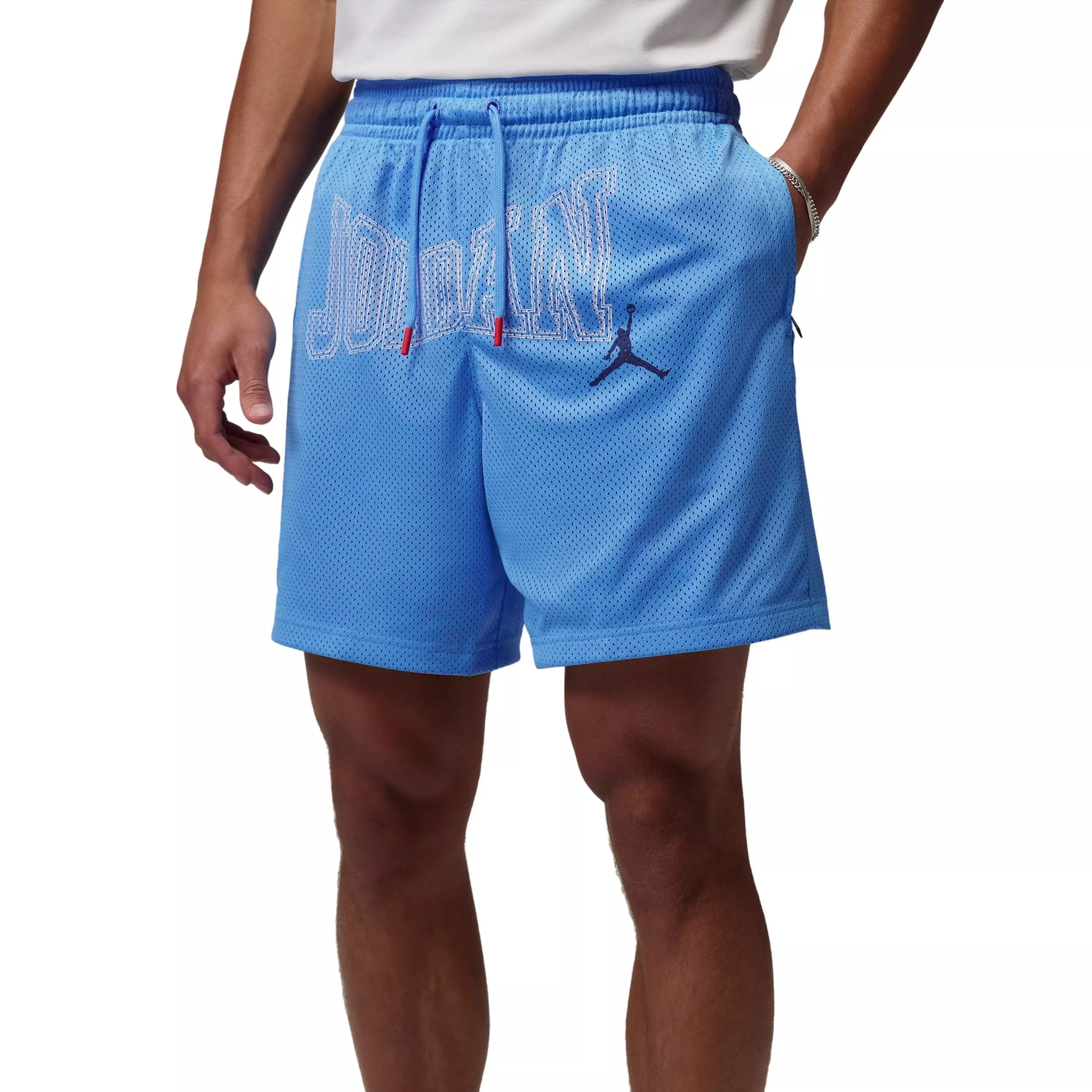 Jordan Men's Brooklyn 7" Graphic Mesh Shorts - BLUE