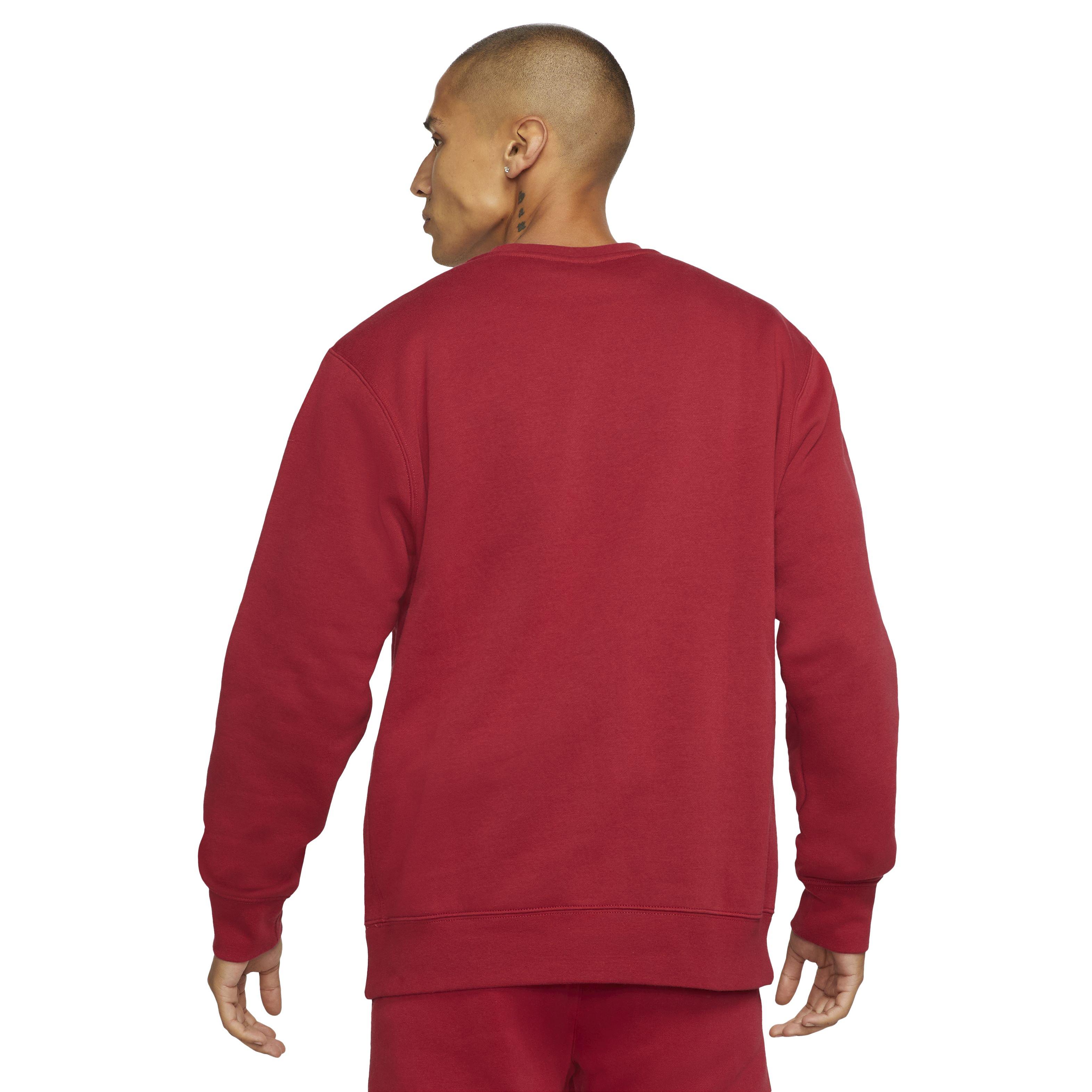 Nike Men's Sportswear Club BB Crew - RED Thumbnail View 2