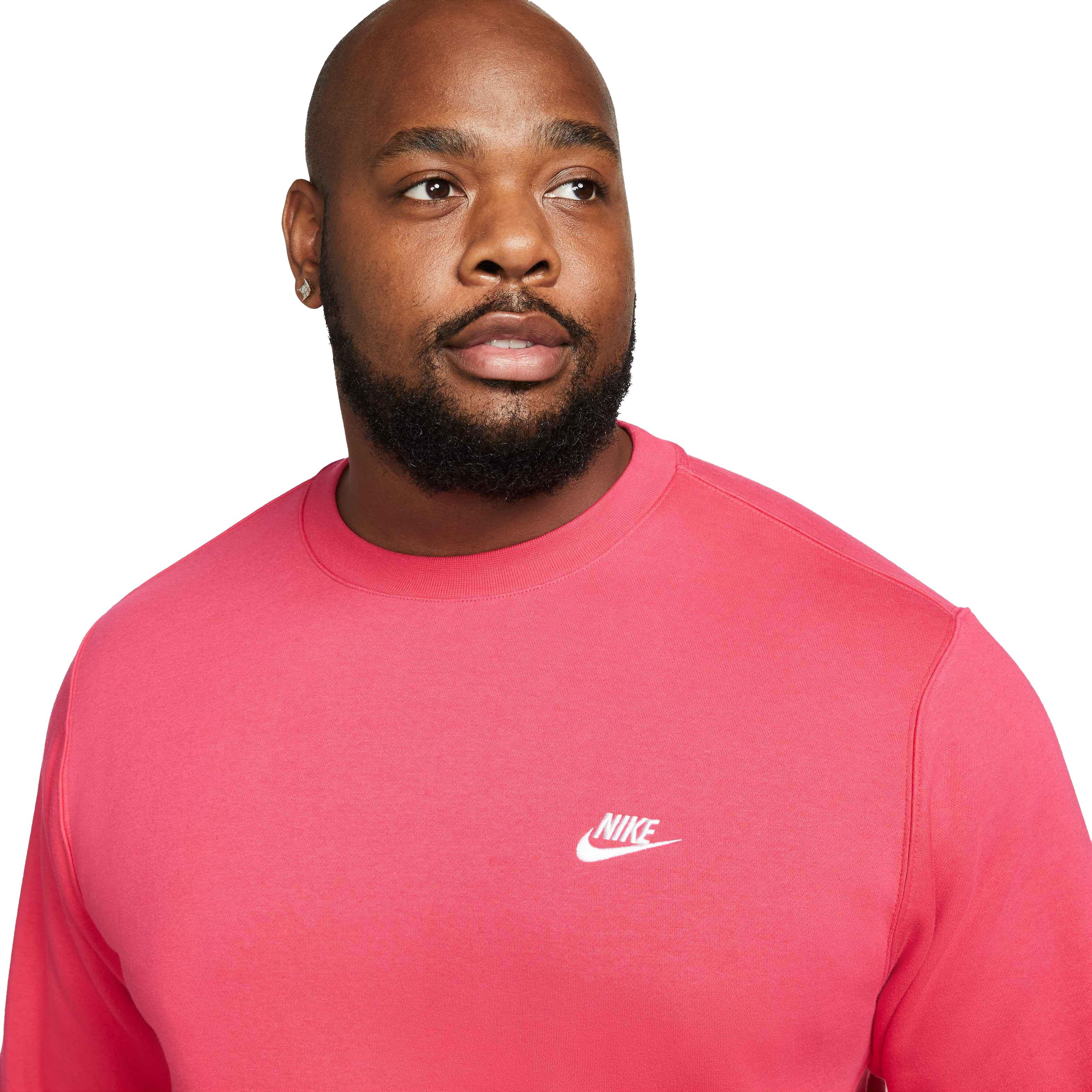 Nike Men's Sportswear Club BB Crew - PINK Thumbnail View 3