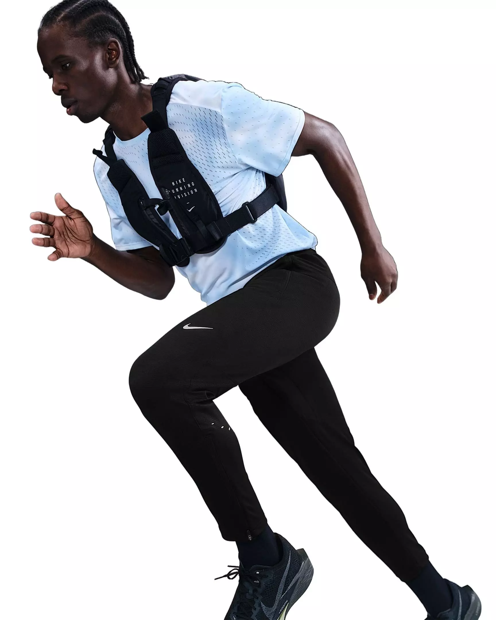 Nike Men's Stride Dri-FIT Knit Running Pants -Black - BLACK