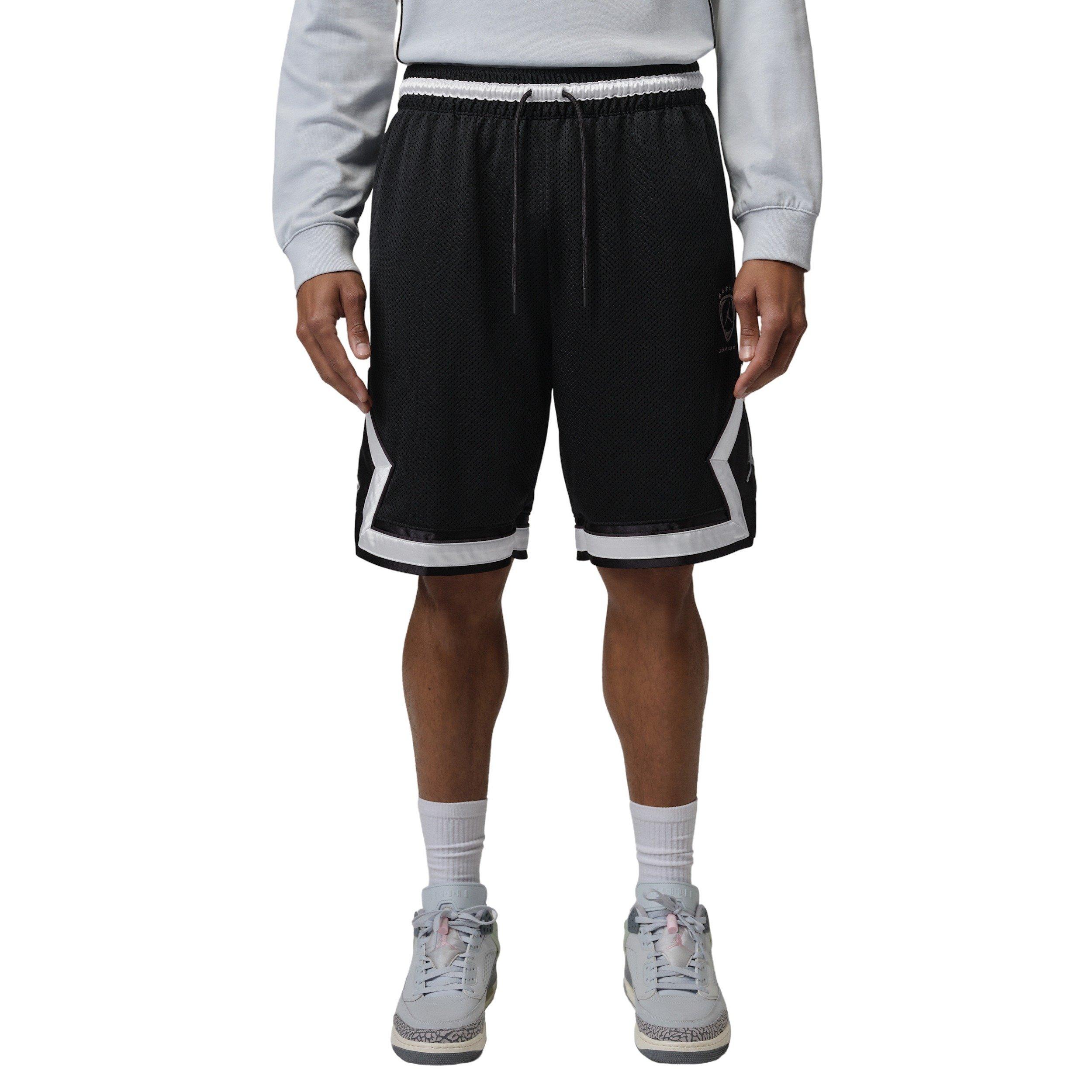 Jordan Men's Brooklyn Diamond Mesh Shorts - BLACK Thumbnail View 3