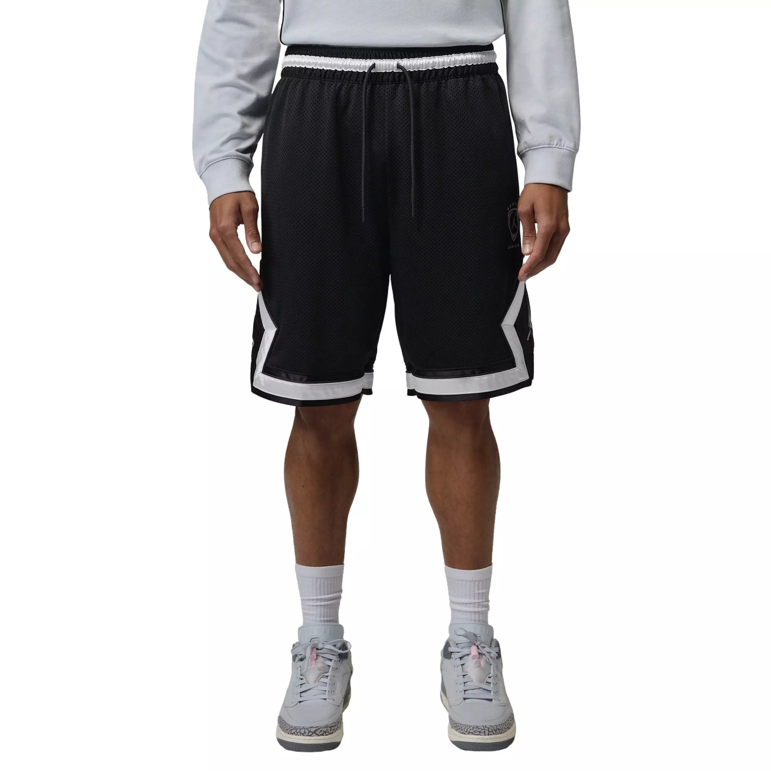 Jordan Men's Brooklyn Diamond Mesh Shorts - BLACK