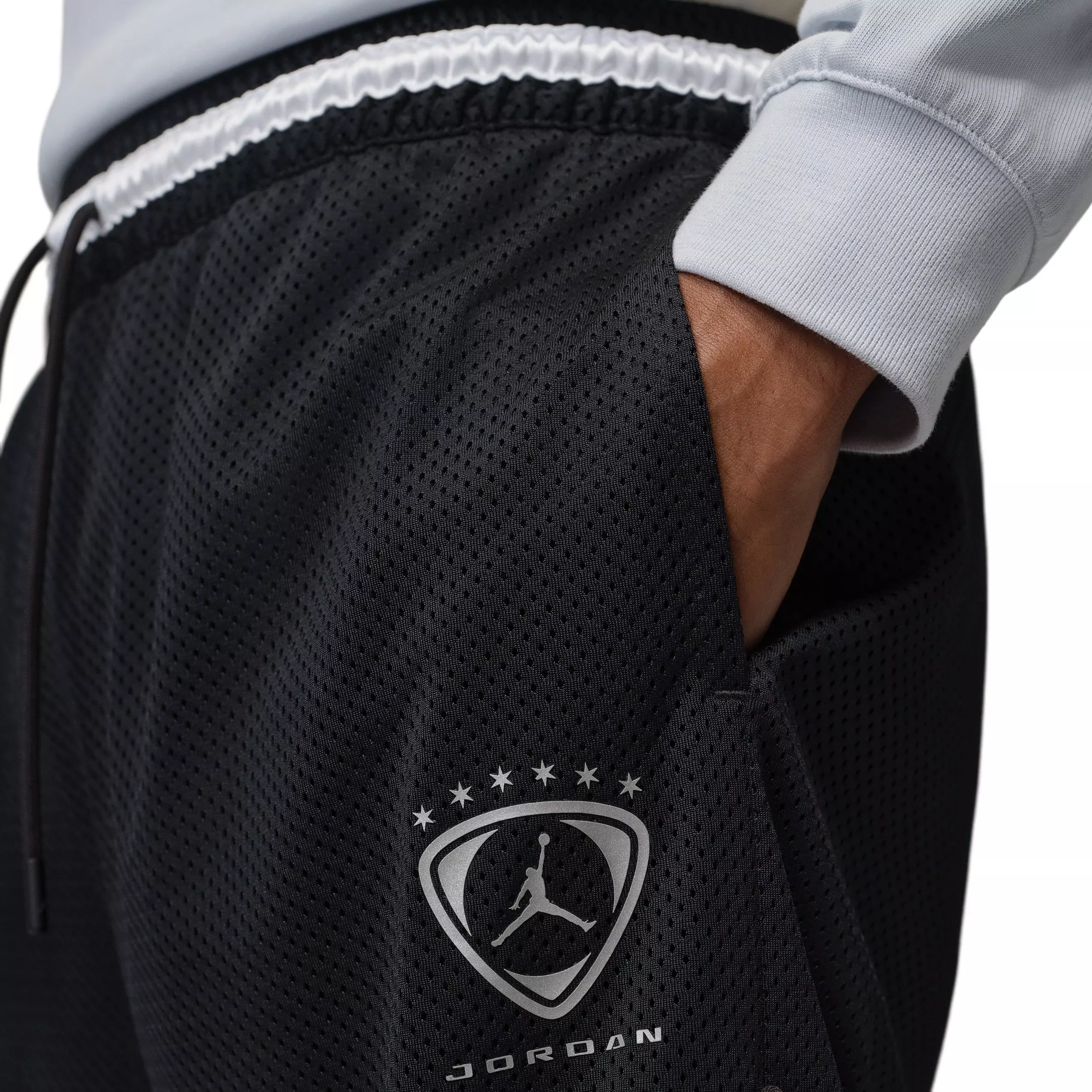 Jordan Men's Brooklyn Diamond Mesh Shorts - BLACK
