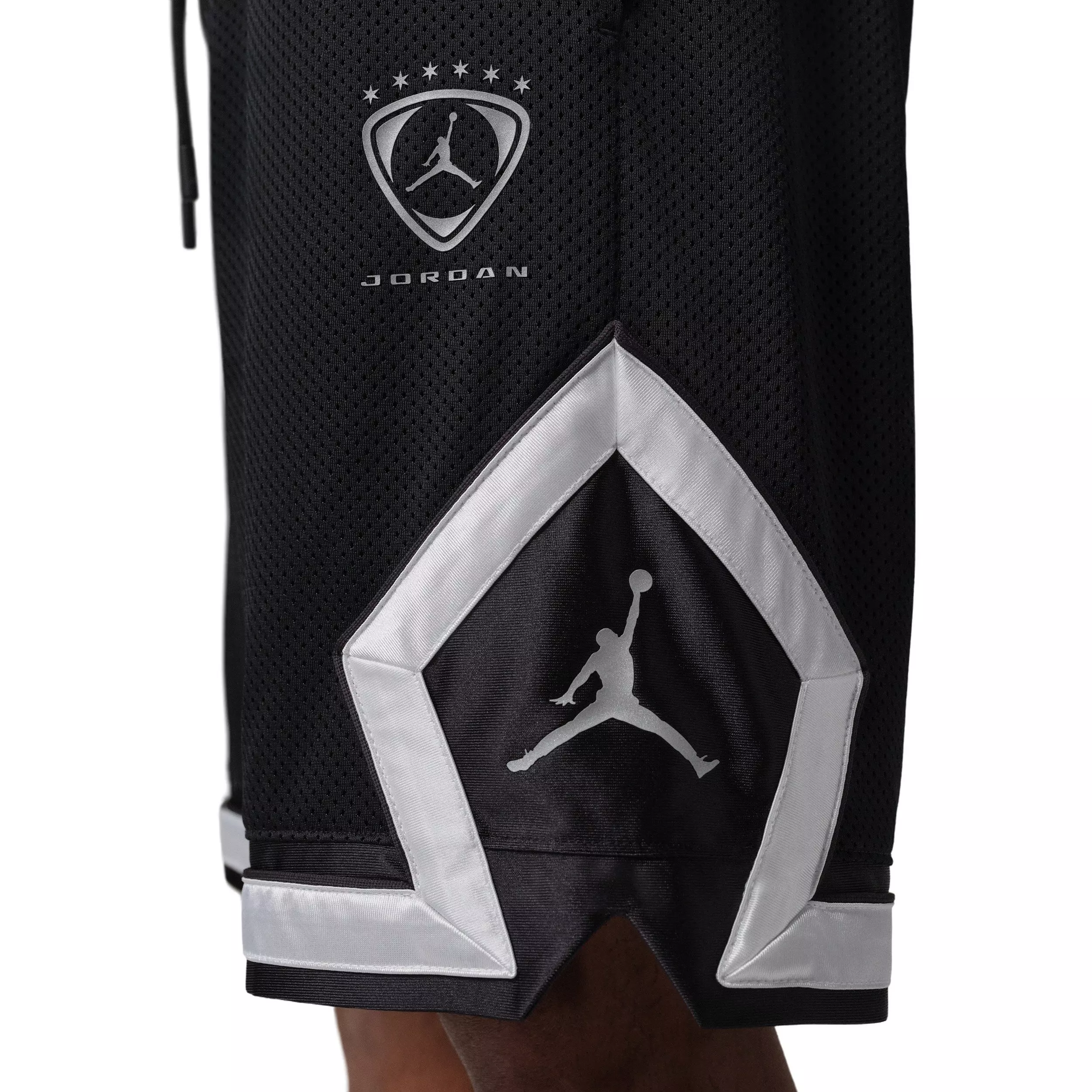 Jordan Men's Brooklyn Diamond Mesh Shorts - BLACK