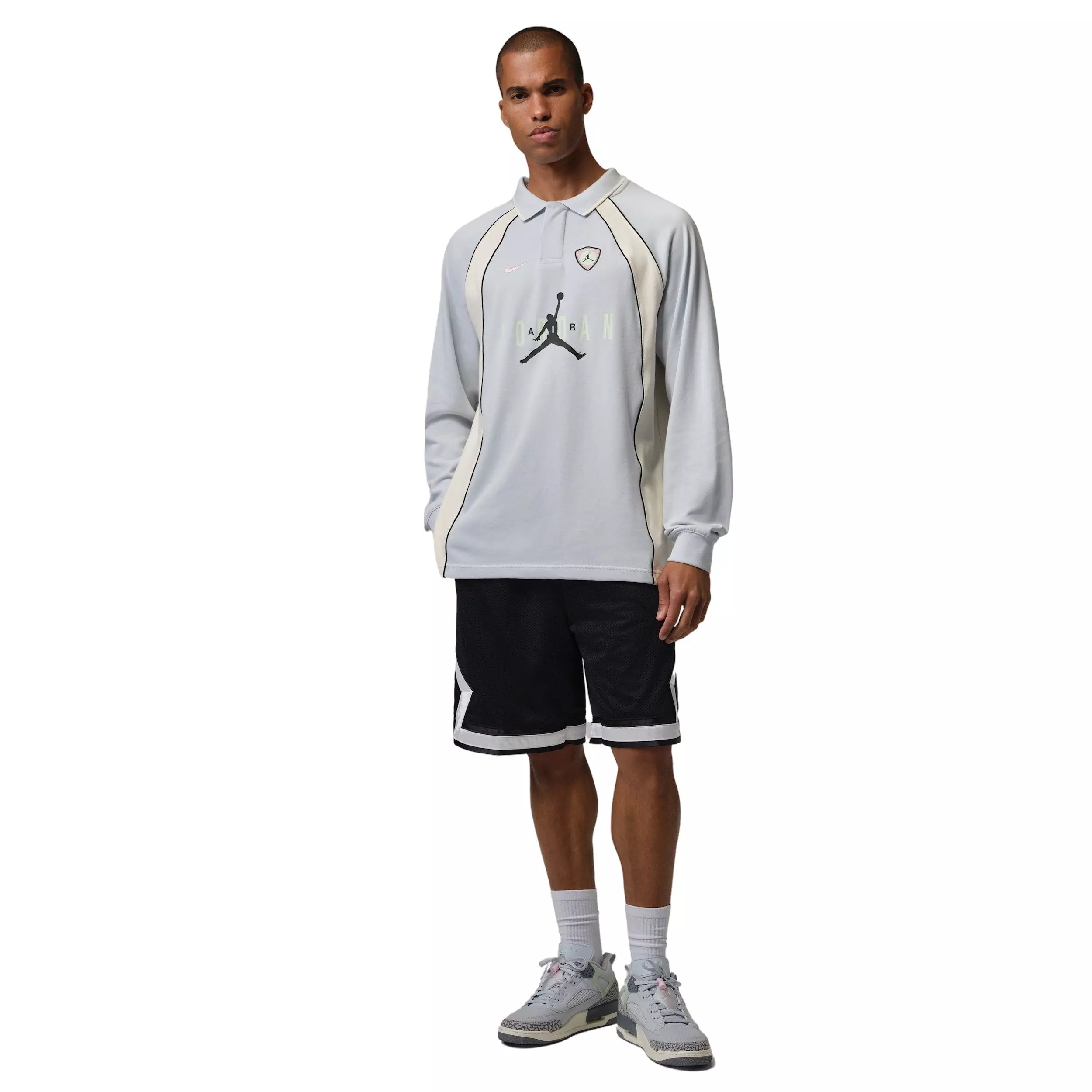 Jordan Men's Brooklyn Diamond Mesh Shorts - BLACK