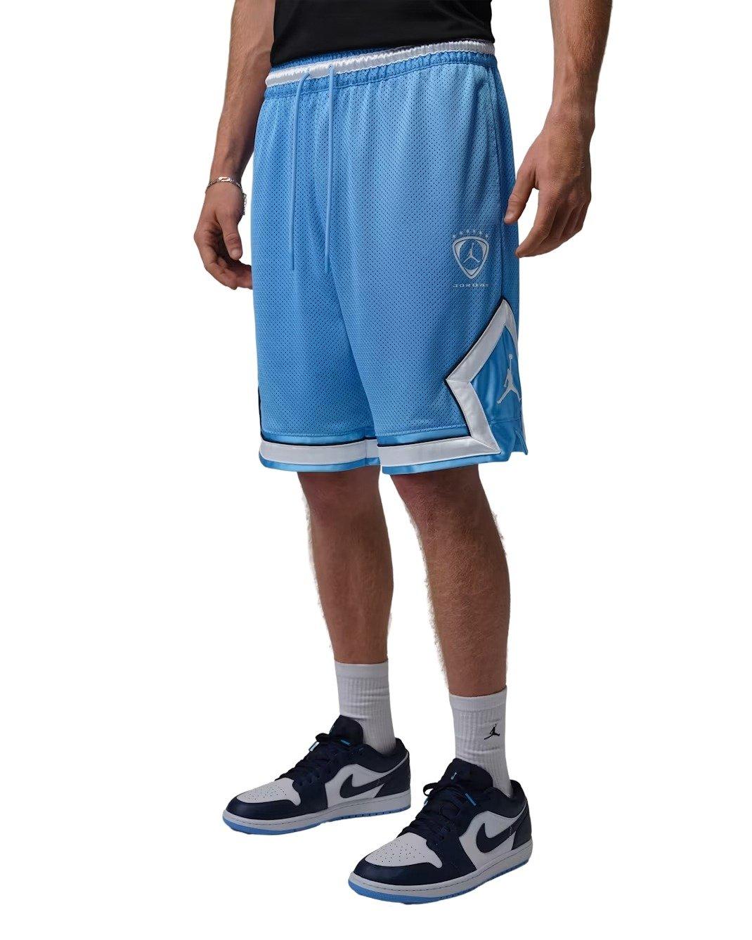 Jordan Men's Brooklyn Diamond Mesh Shorts - BLUE Thumbnail View 5