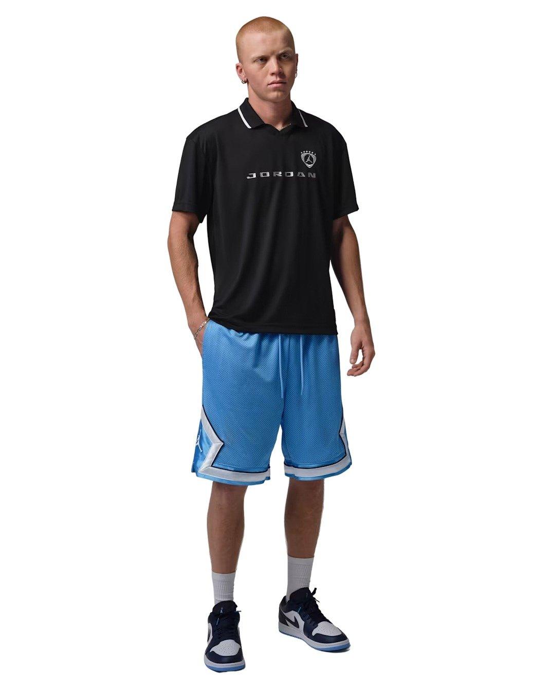 Jordan Men's Brooklyn Diamond Mesh Shorts - BLUE Thumbnail View 6