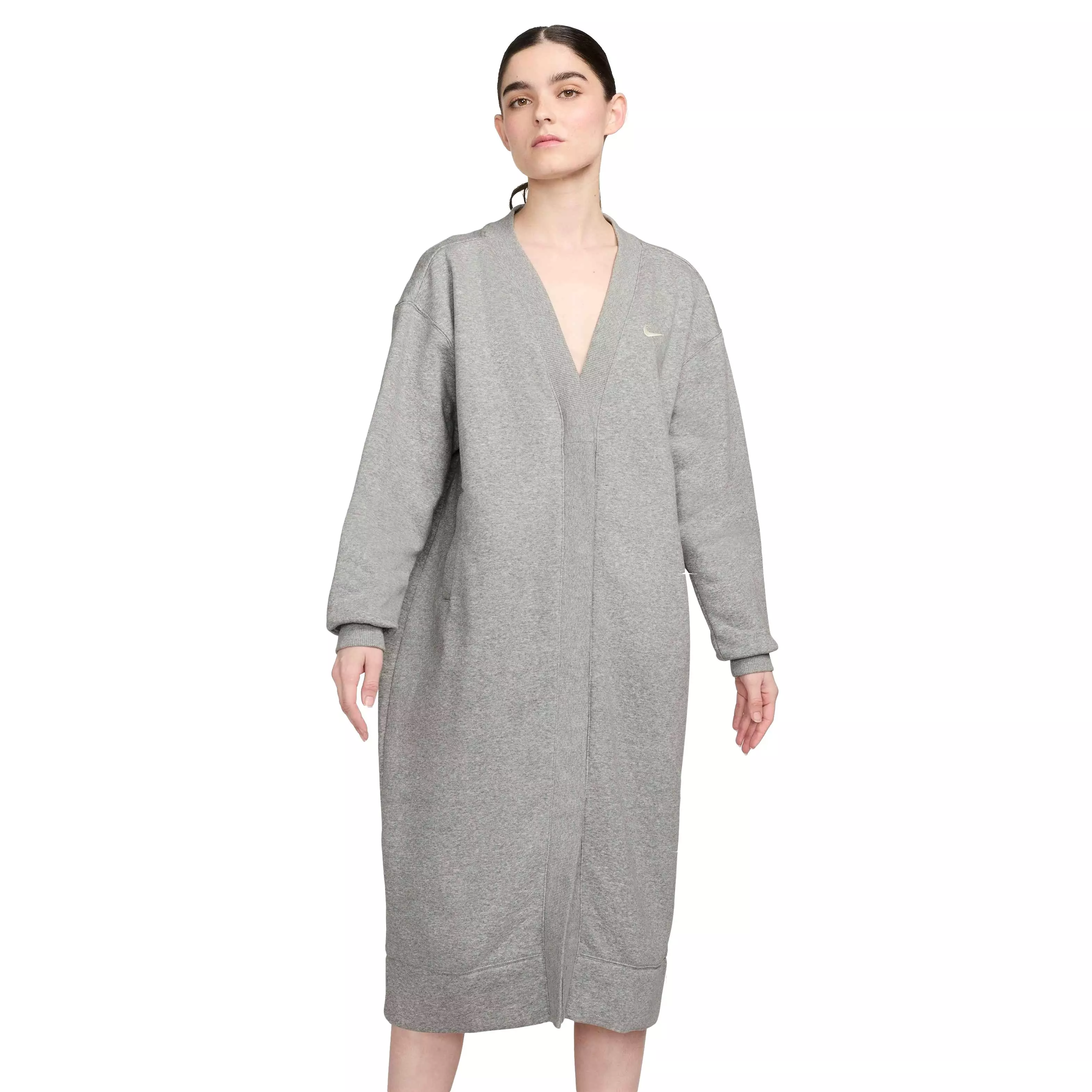 Nike Women's Sportswear Phoenix Fleece Oversized Long Cardigan - DK GREY