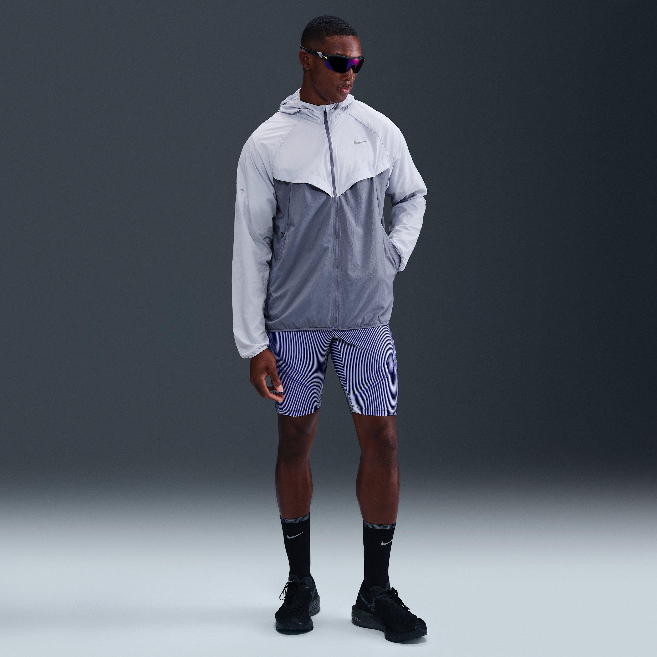 Nike Men's Stride Repel UV Running Jacket -Grey - GREY Thumbnail View 4