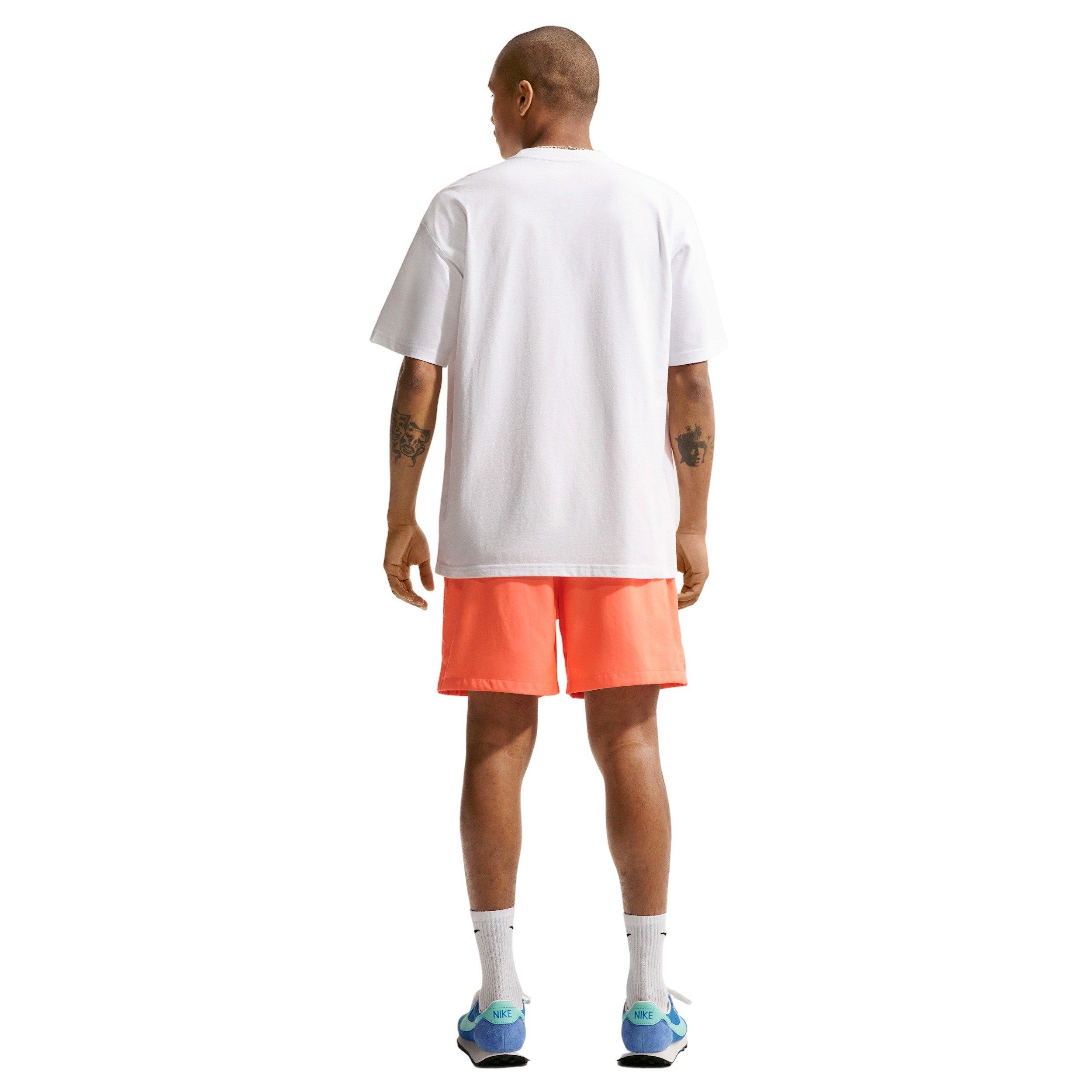 Nike Men's Club Woven Flow Shorts - Orange - ORANGE Thumbnail View 5