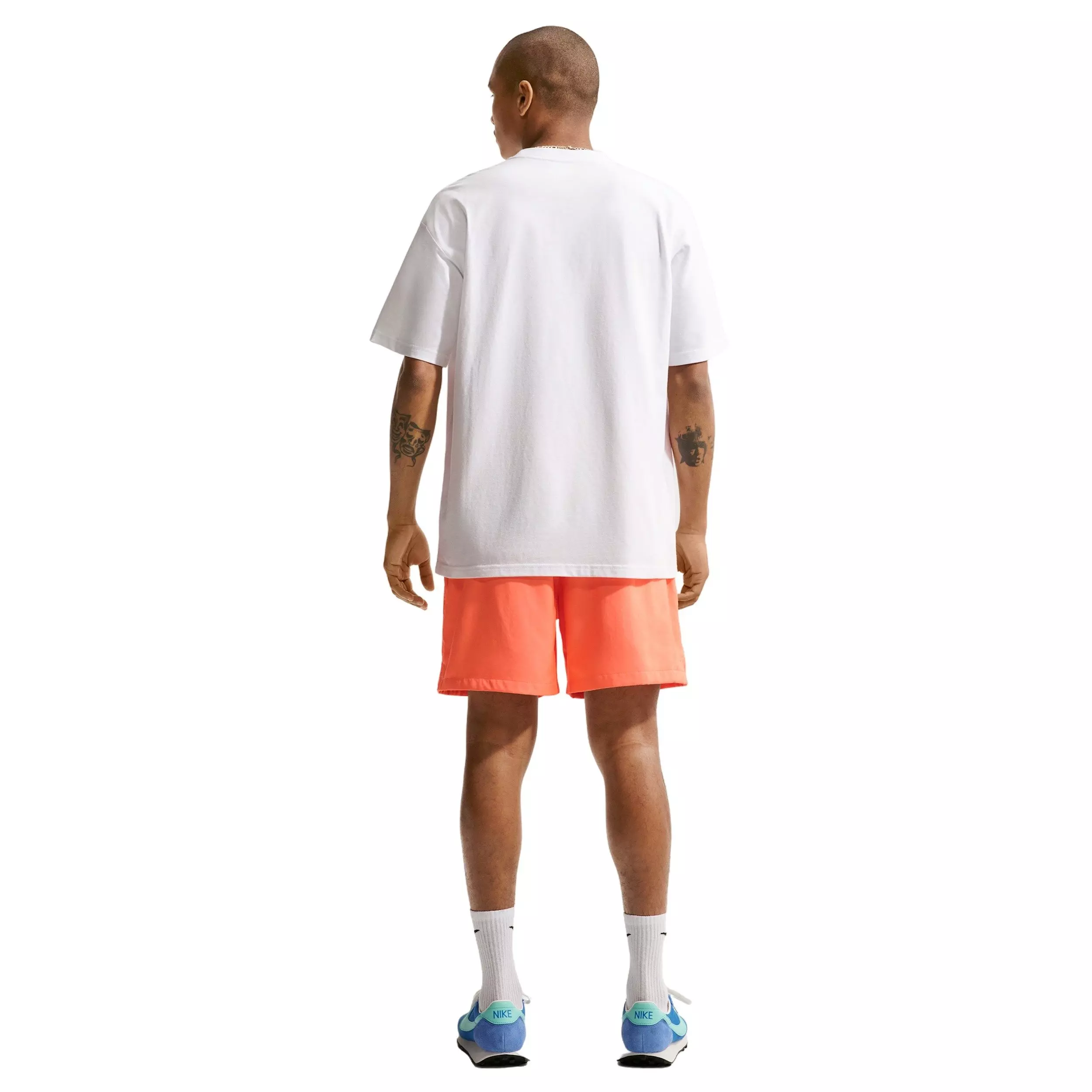 Nike Men's Club Woven Flow Shorts - Orange - ORANGE