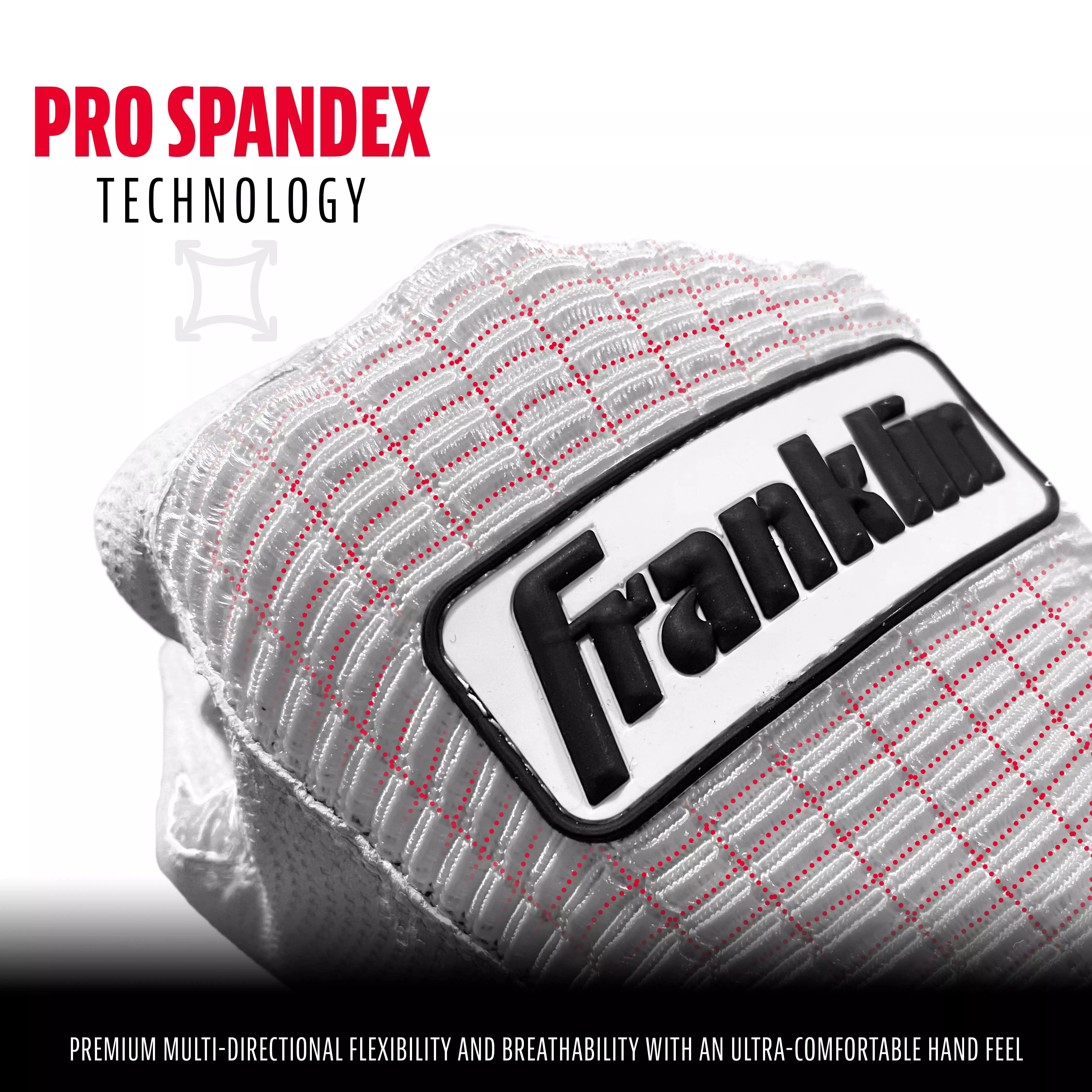 Franklin Youth MLB Pro Classic Batting Gloves White - WHITE