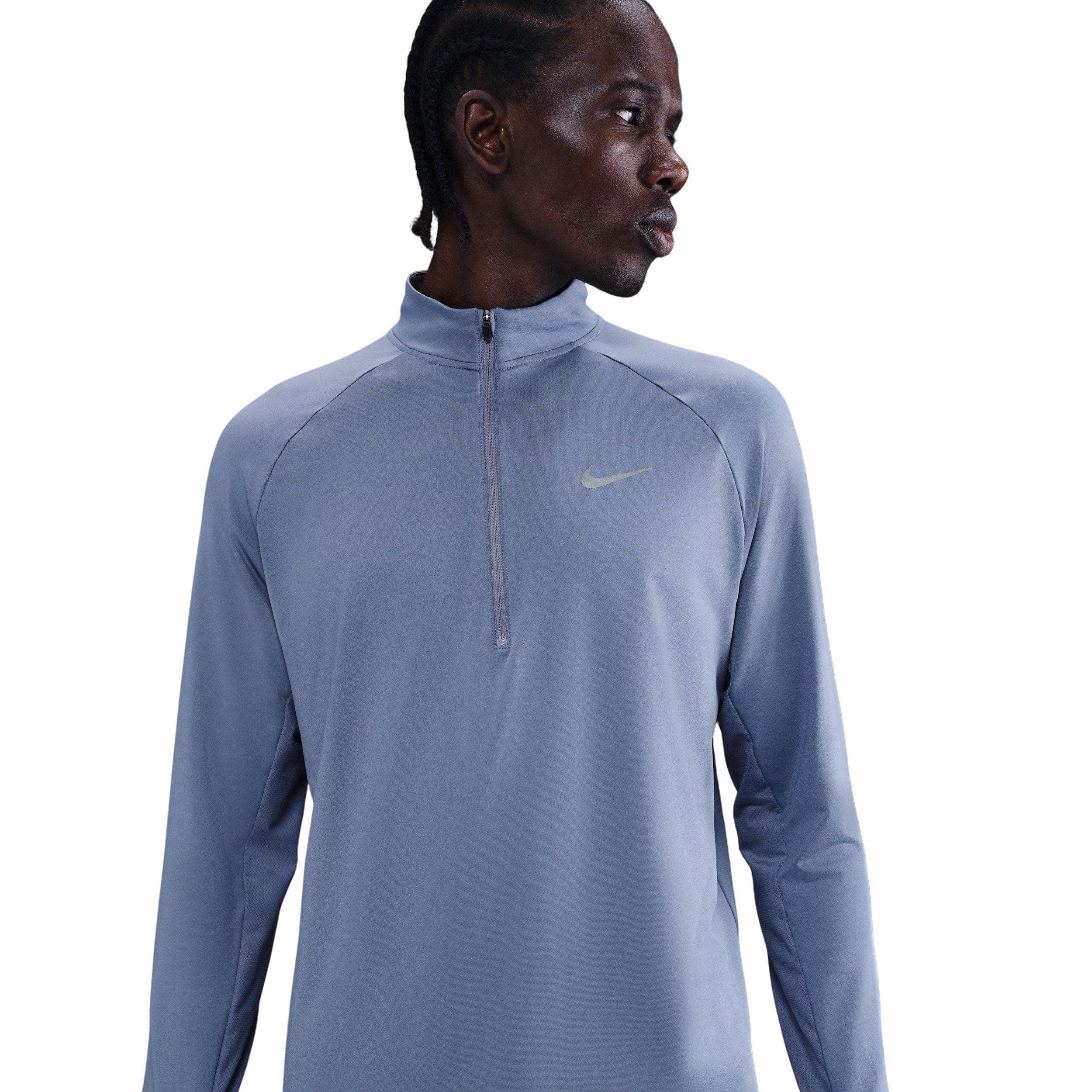 Nike Men's Stride Dri-FIT 1/4-Zip Midlayer Running Top - Blue - BLUE Thumbnail View 1