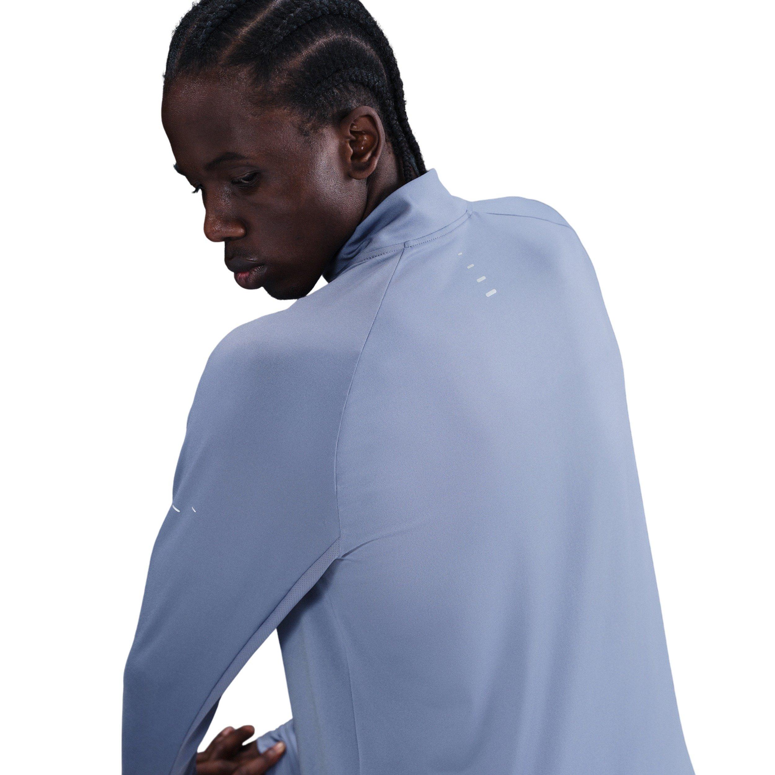 Nike Men's Stride Dri-FIT 1/4-Zip Midlayer Running Top - Blue - BLUE Thumbnail View 2