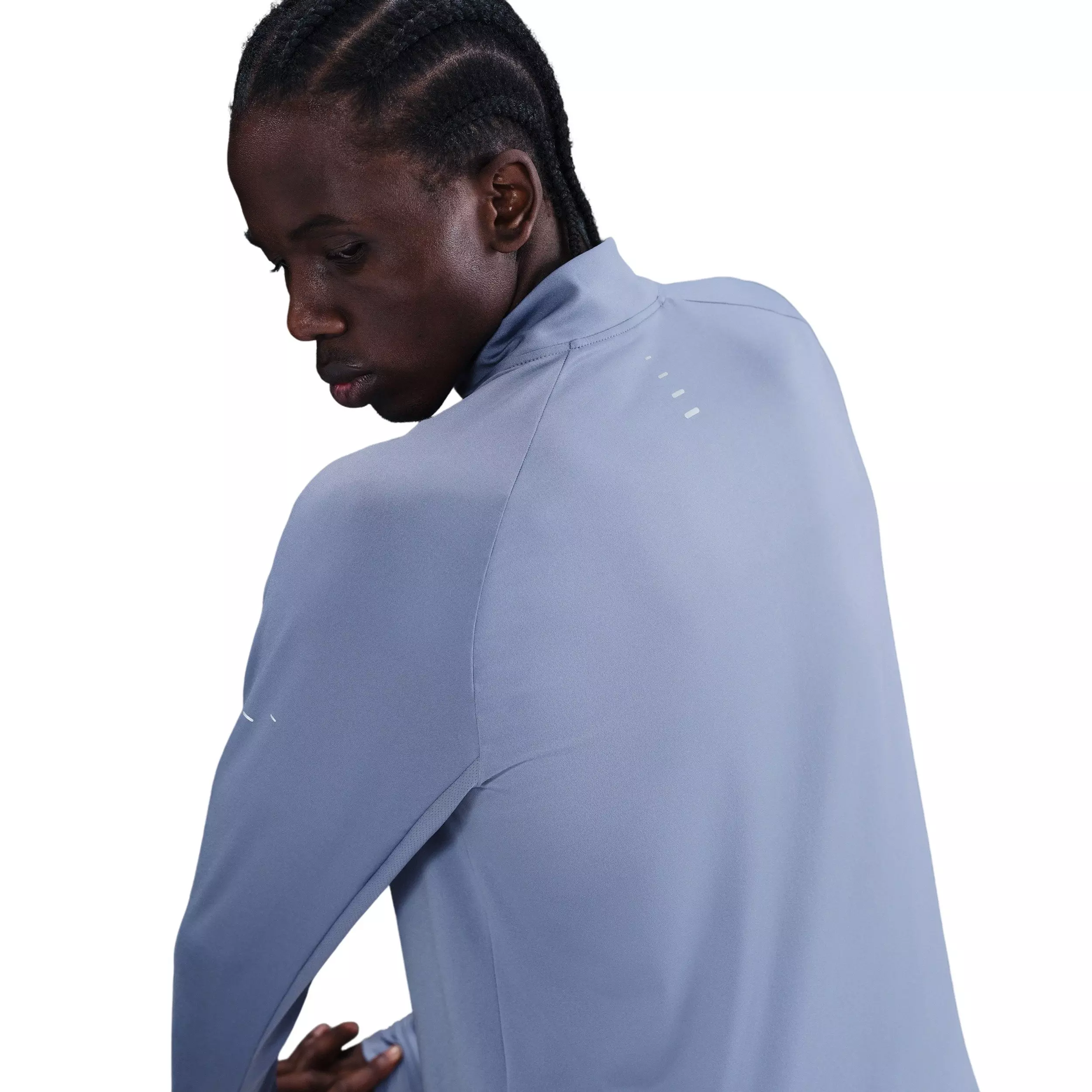 Nike Men's Stride Dri-FIT 1/4-Zip Midlayer Running Top -Blue - BLUE