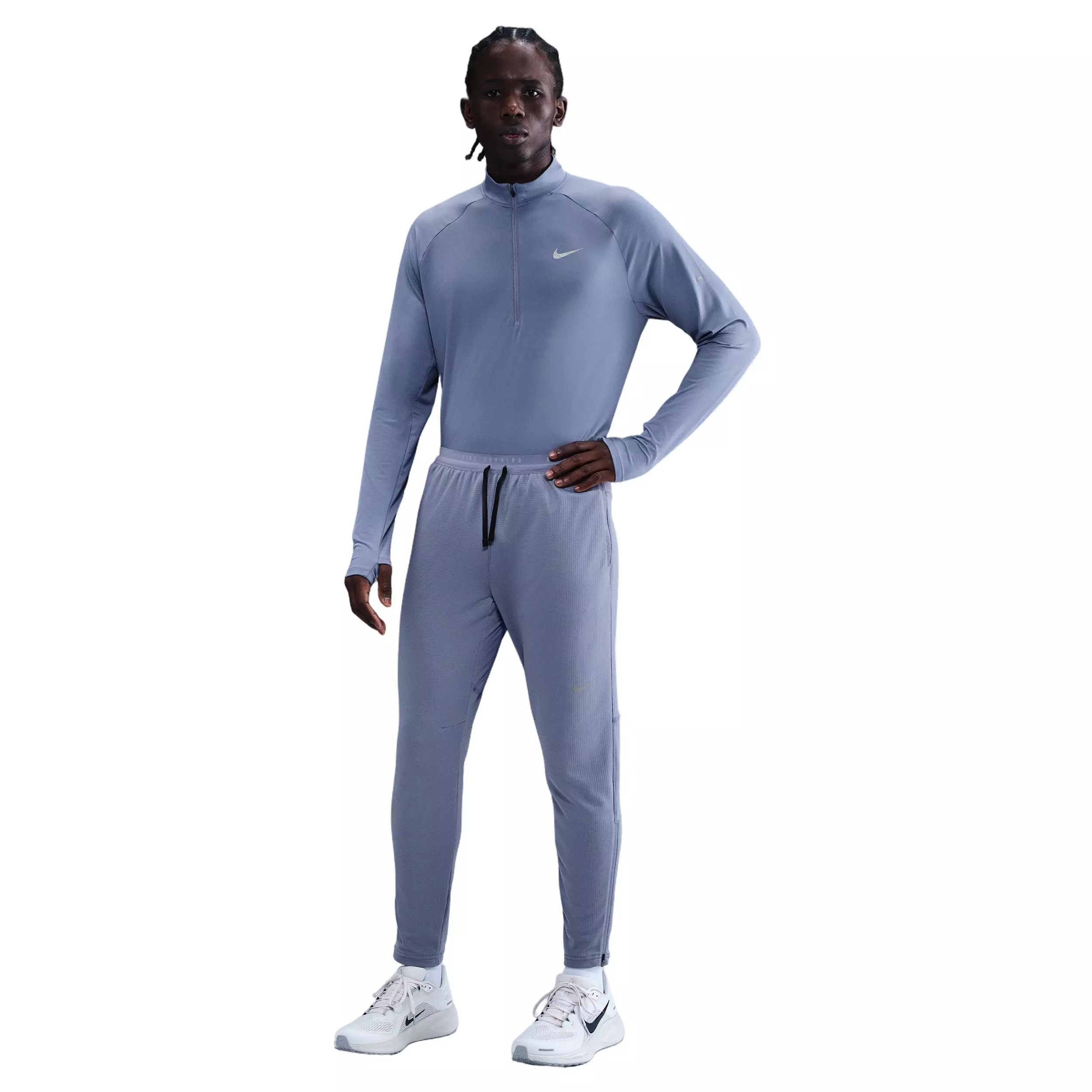 Nike Men's Stride Dri-FIT 1/4-Zip Midlayer Running Top -Blue - BLUE