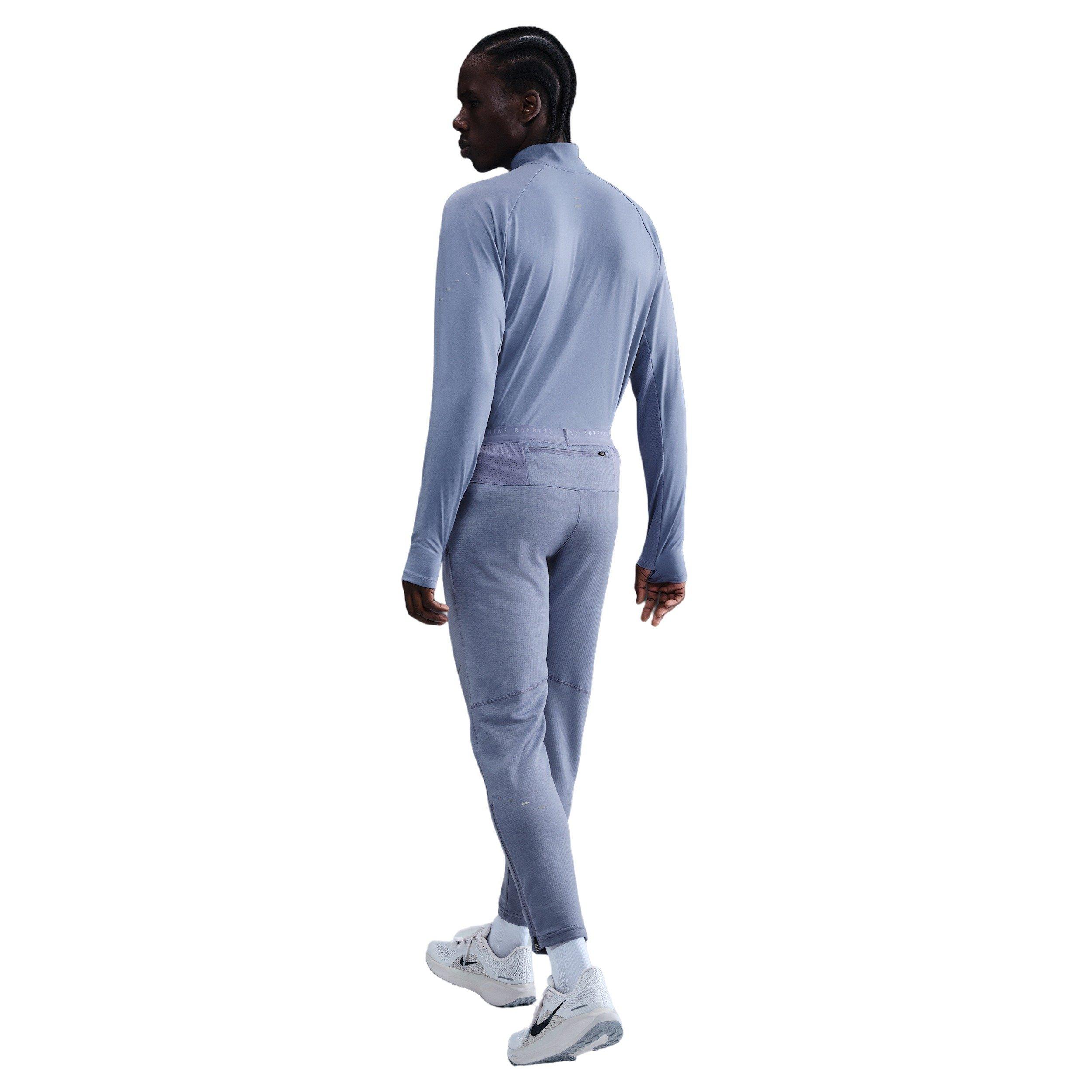 Nike Men's Stride Dri-FIT 1/4-Zip Midlayer Running Top -Blue - BLUE Thumbnail View 5