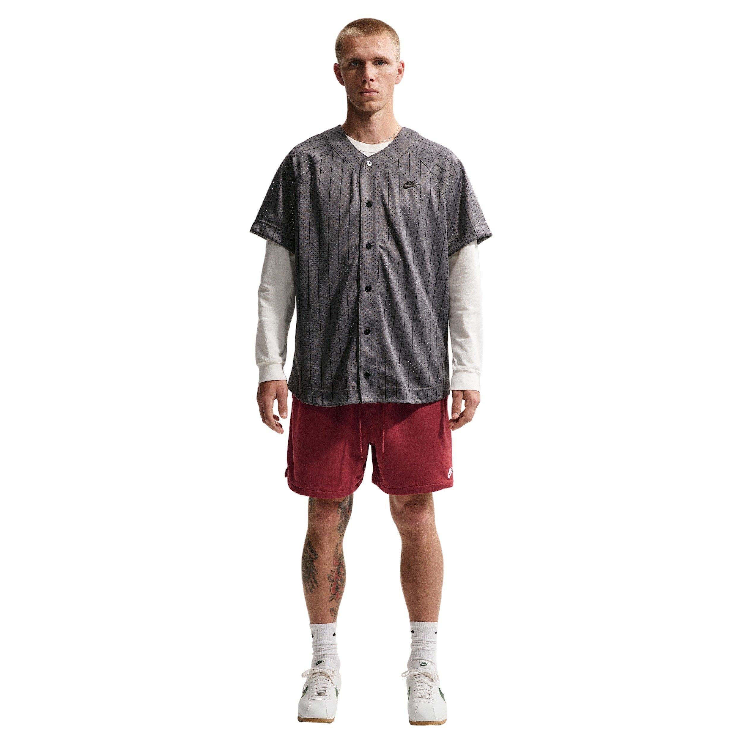 Nike Men's Club French Terry Flow Shorts - Crimson - CRIMSON Thumbnail View 3