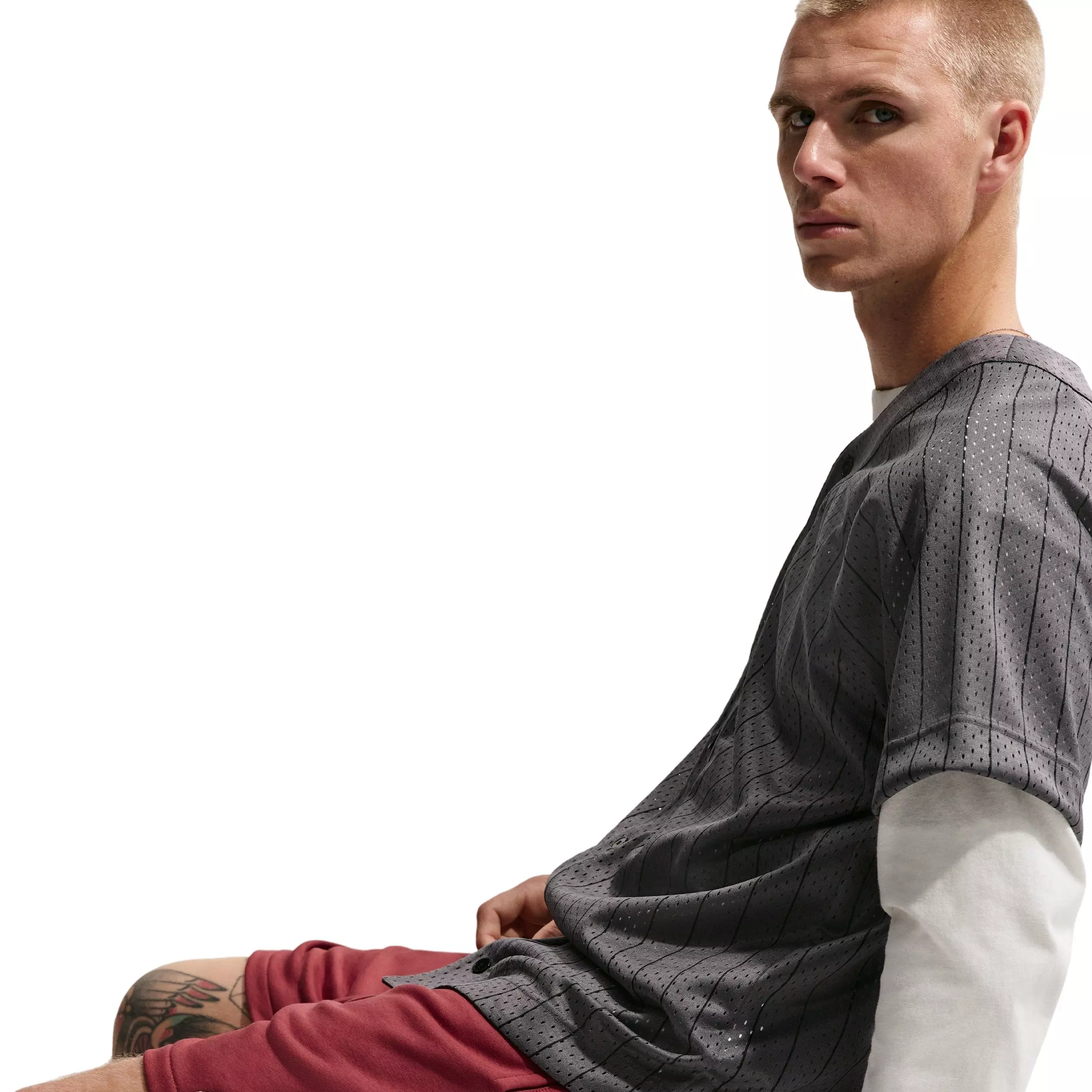 Nike Men's Club French Terry Flow Shorts - Crimson - CRIMSON