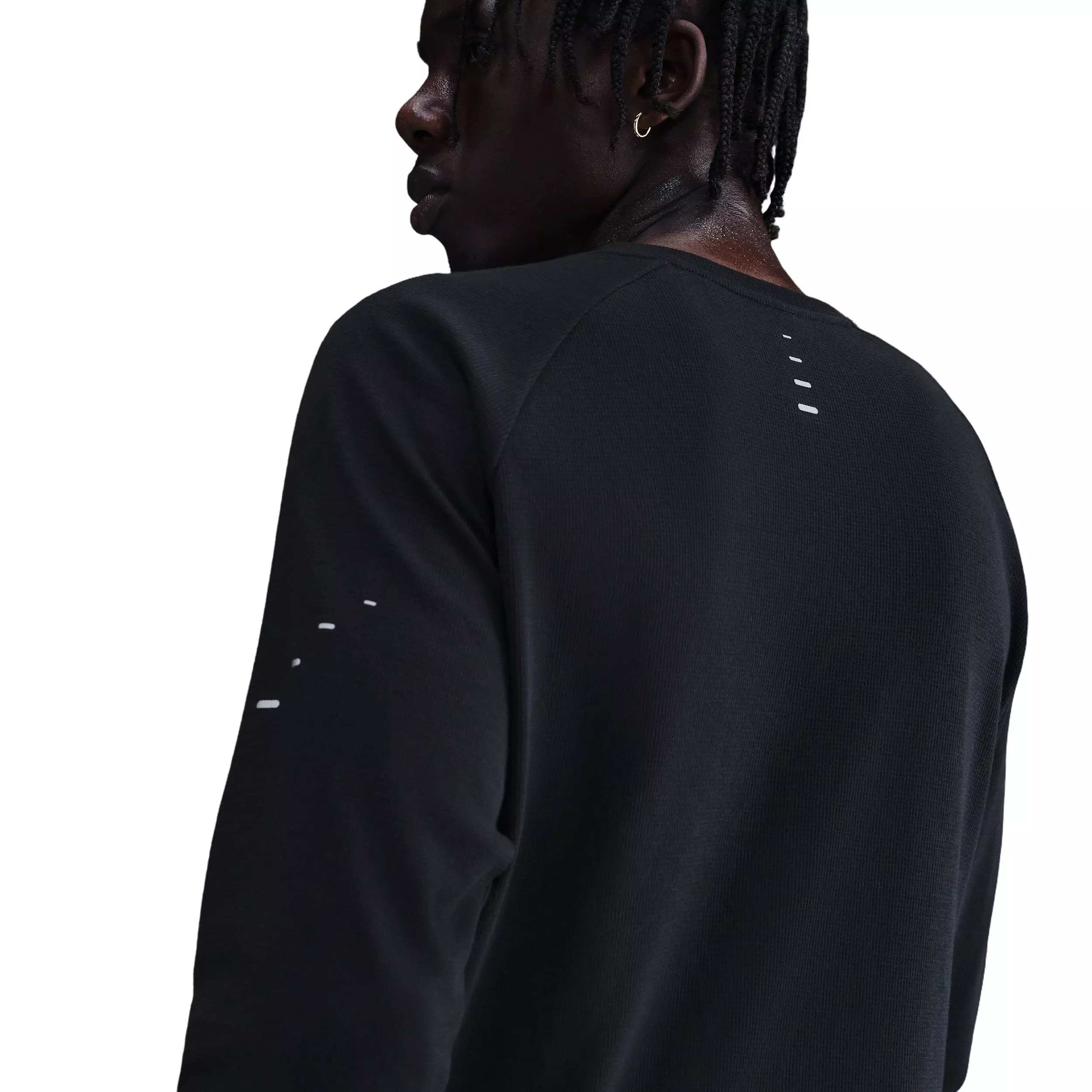 Nike Men's Stride Dri-FIT Running Waffle Crew - BLACK