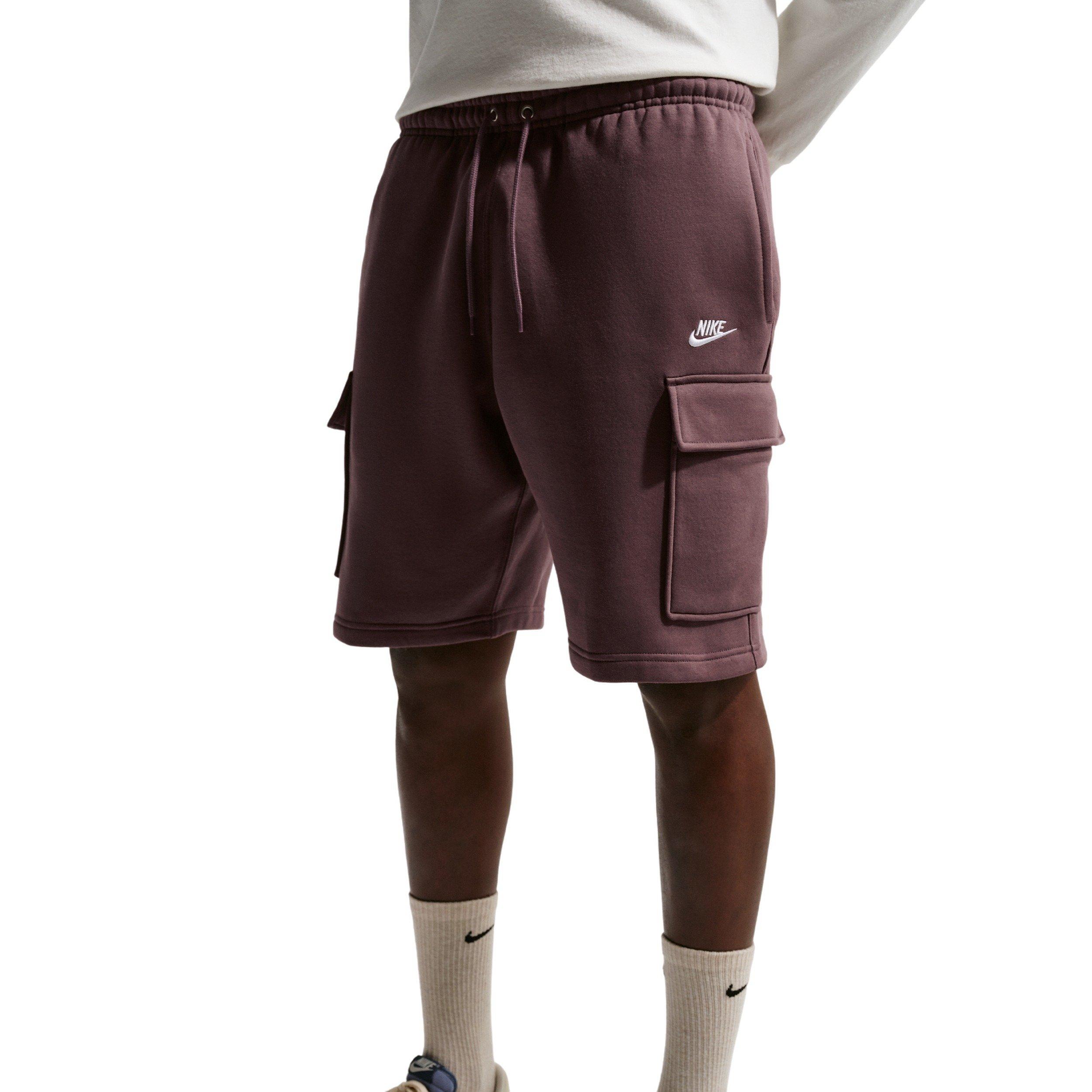 Nike Men's Club BB Fleece Cargo Shorts - Purple - PURPLE Thumbnail View 1