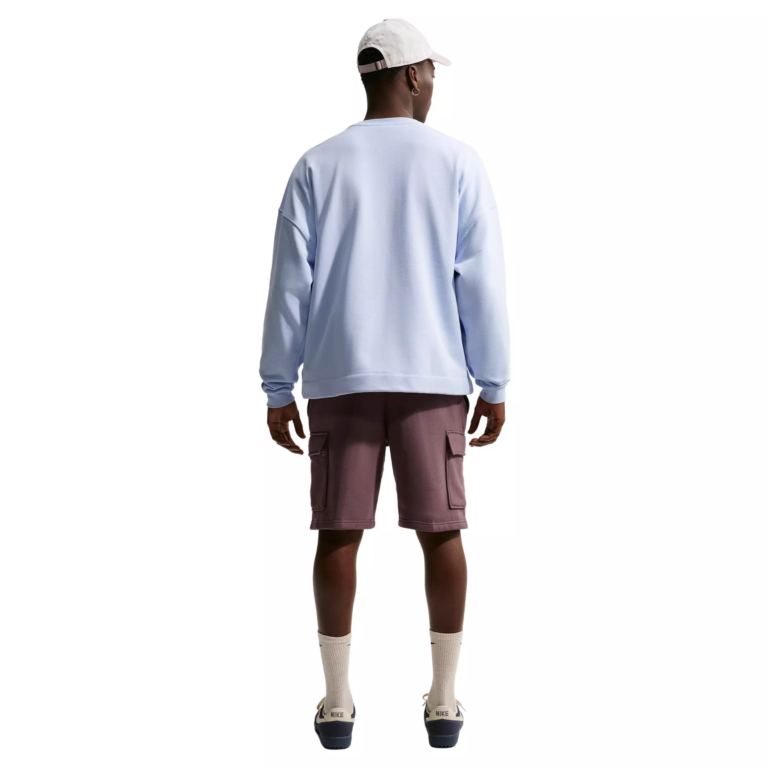 Nike Men's Club BB Fleece Cargo Shorts - Purple - PURPLE