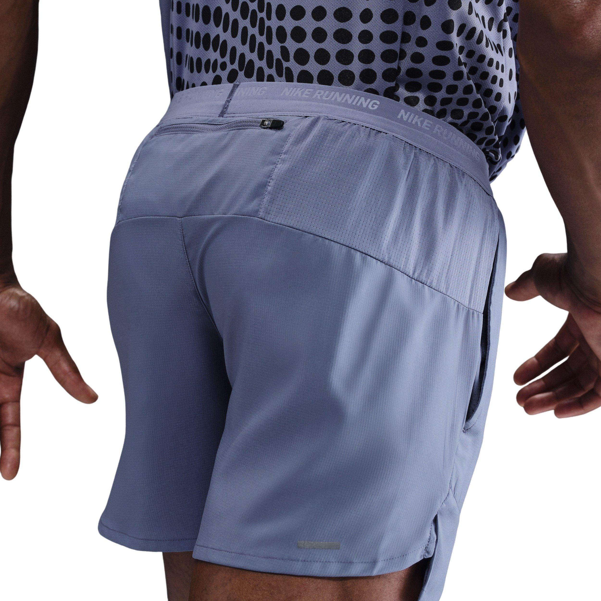 Nike Men's Stride Dri-FIT 5" Brief-Lined Running Shorts -Blue - BLUE Thumbnail View 4