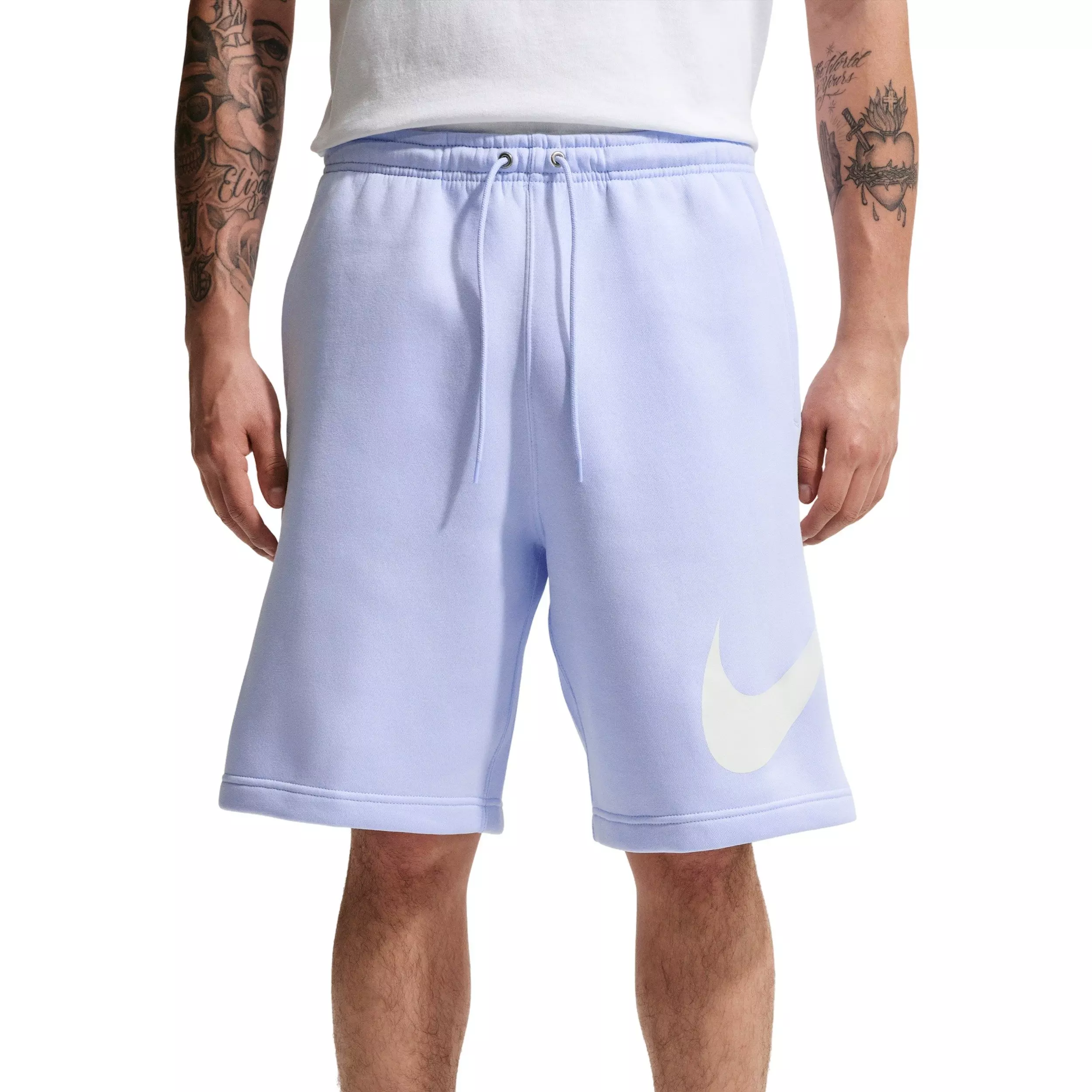 Nike Men's Club BB Short Graphic Fleece Shorts - BLUE