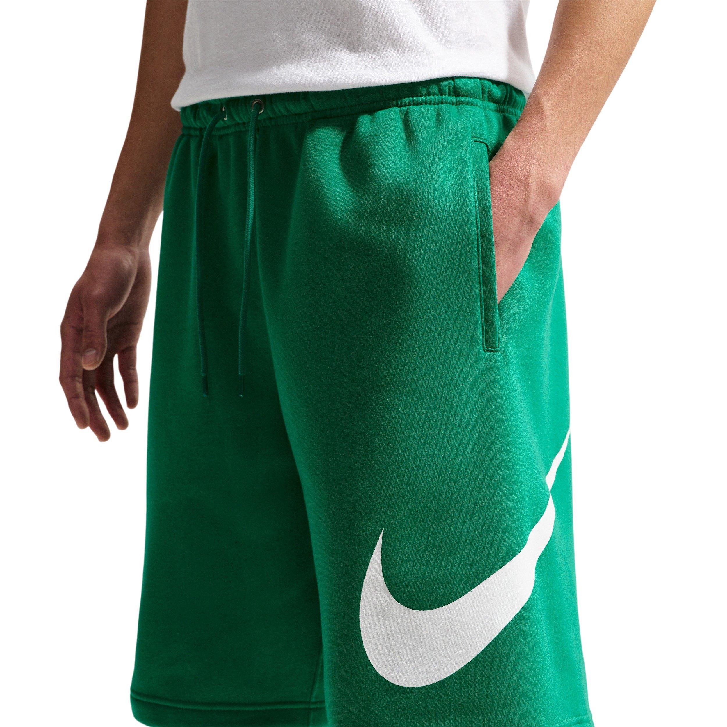Nike Men's Club BB Short Graphic Fleece Shorts - GREEN Thumbnail View 1