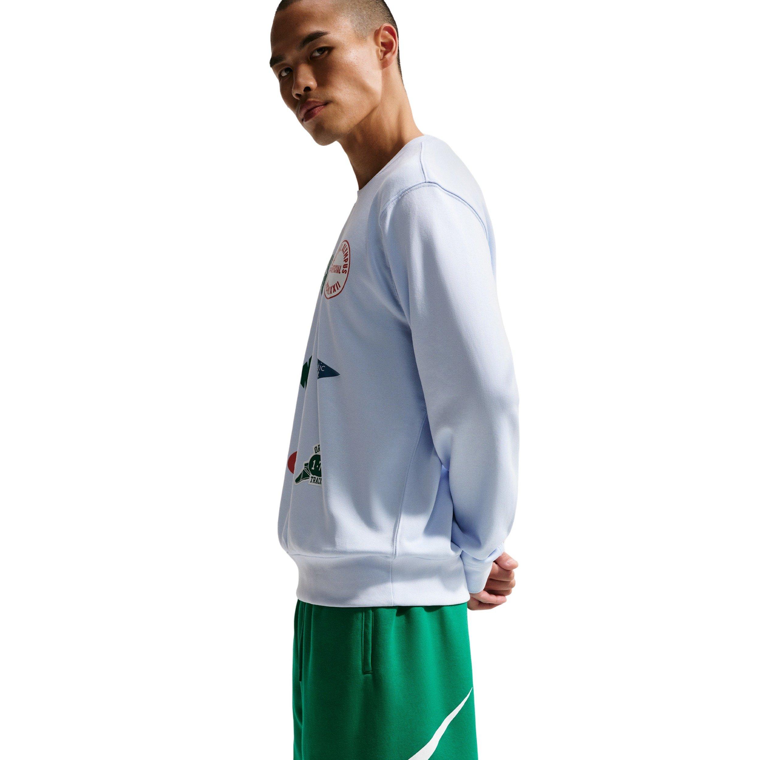 Nike Men's Club BB Short Graphic Fleece Shorts - GREEN Thumbnail View 4