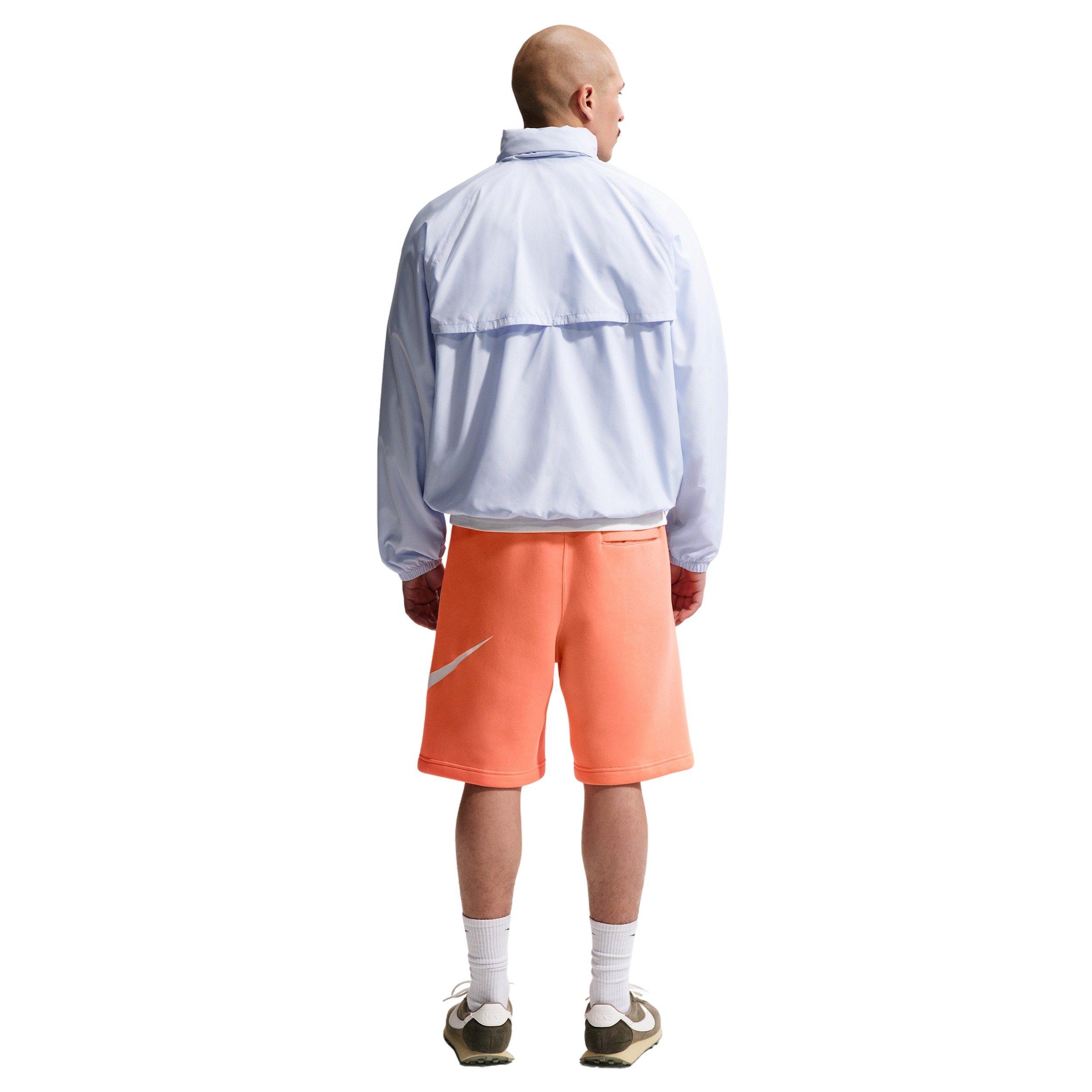 Nike Men's Club BB Short Graphic Fleece Shorts - ORANGE Thumbnail View 2