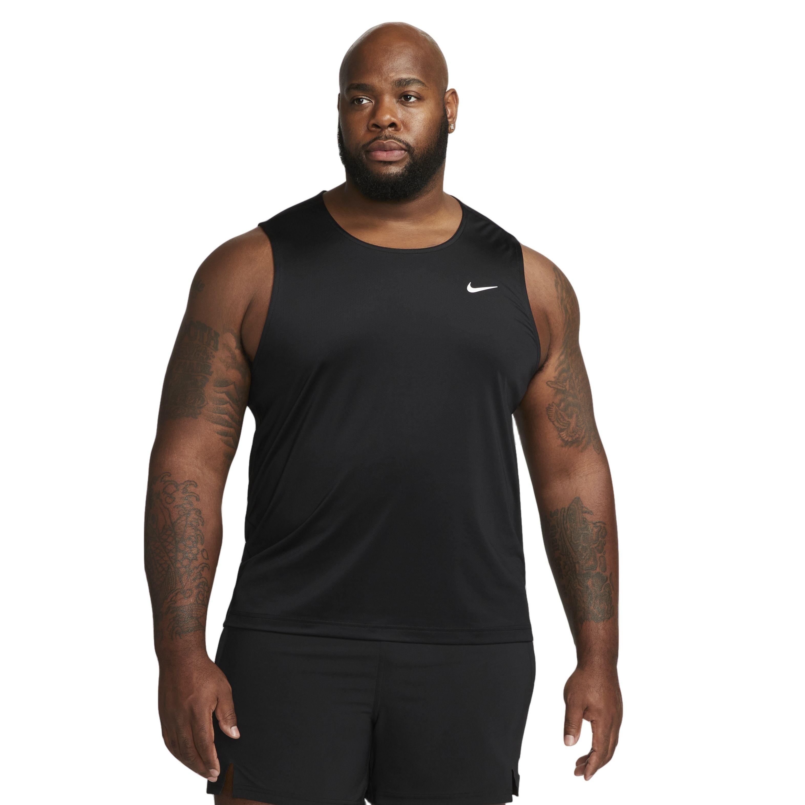 Nike Men's Dri-FIT Ready Fitness Tank - Black - BLACK Thumbnail View 6