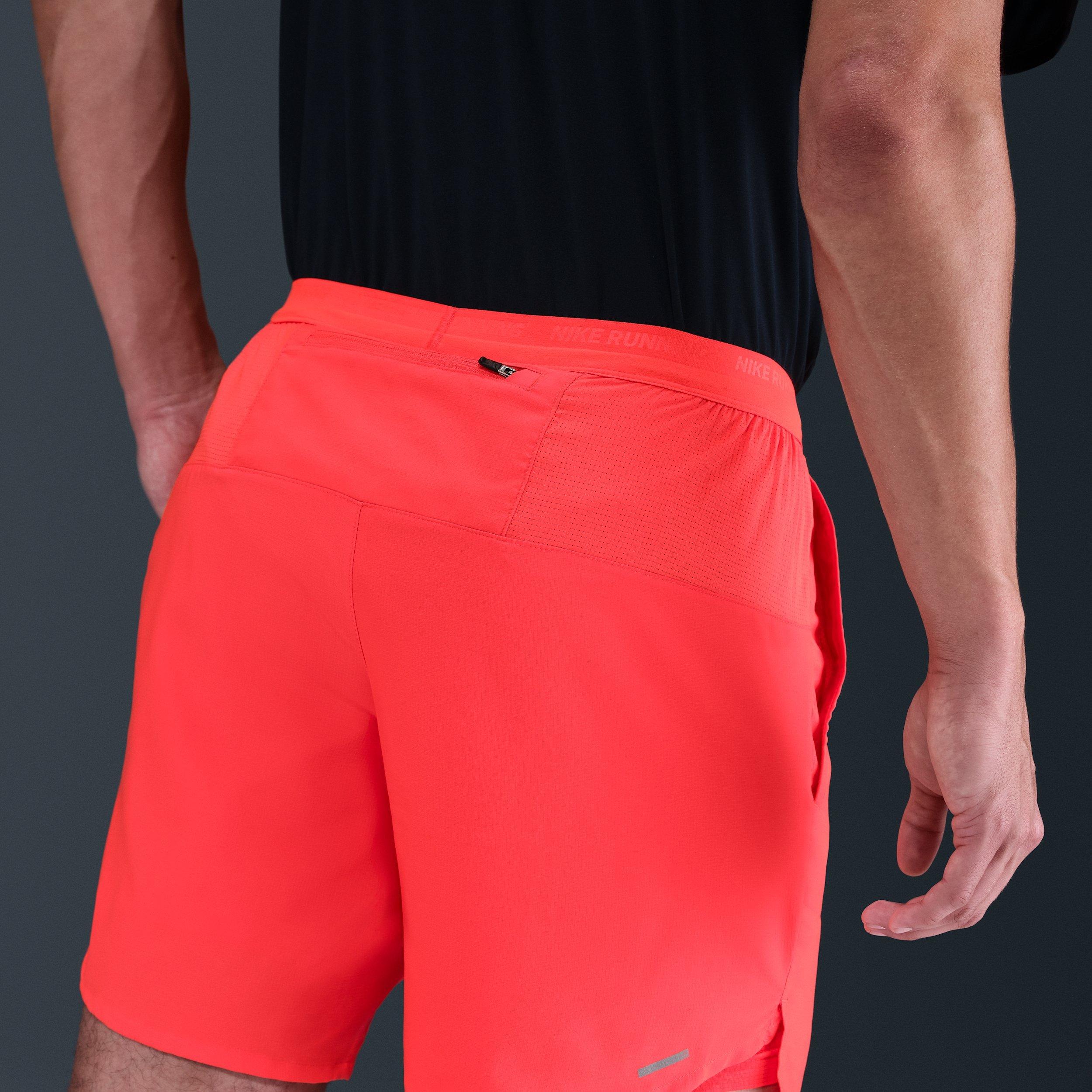 Nike Men's Stride Dri-FIT 7" 2-in-1 Running Shorts - RED Thumbnail View 4