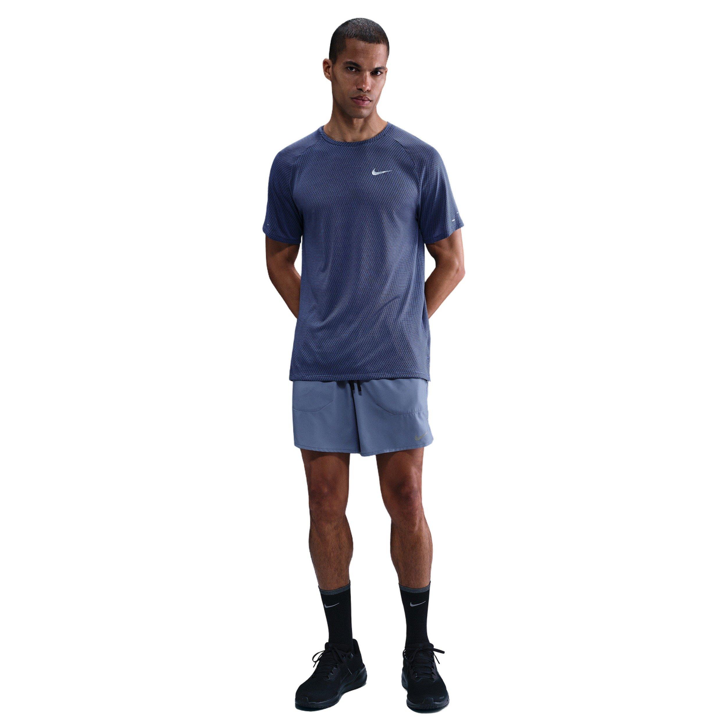 Nike Men's Stride Dri-FIT 7" Brief-Lined Running Shorts -Blue - BLUE Thumbnail View 4