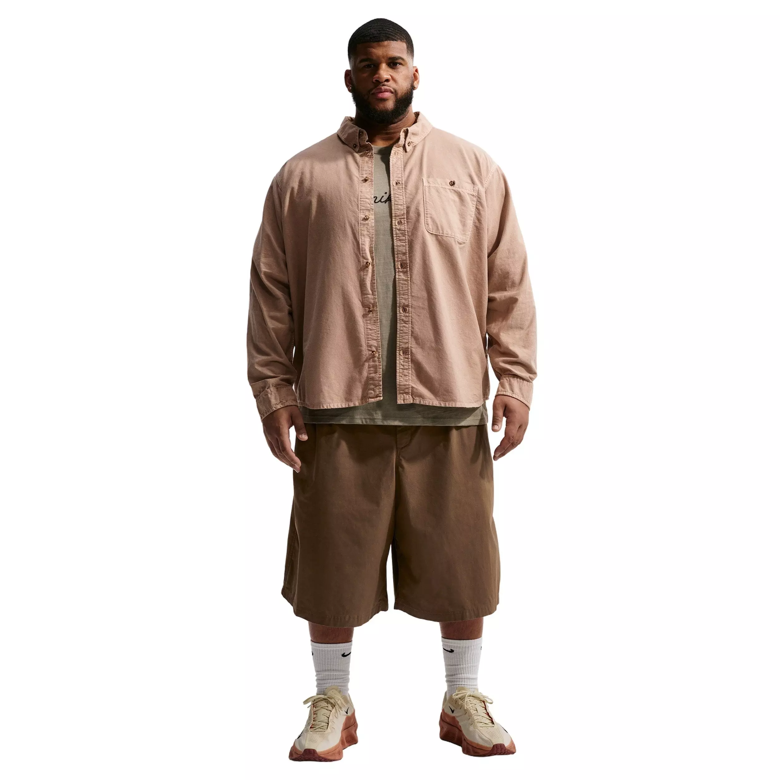 Nike Men's Club Seoul Oversized Shorts - BROWN