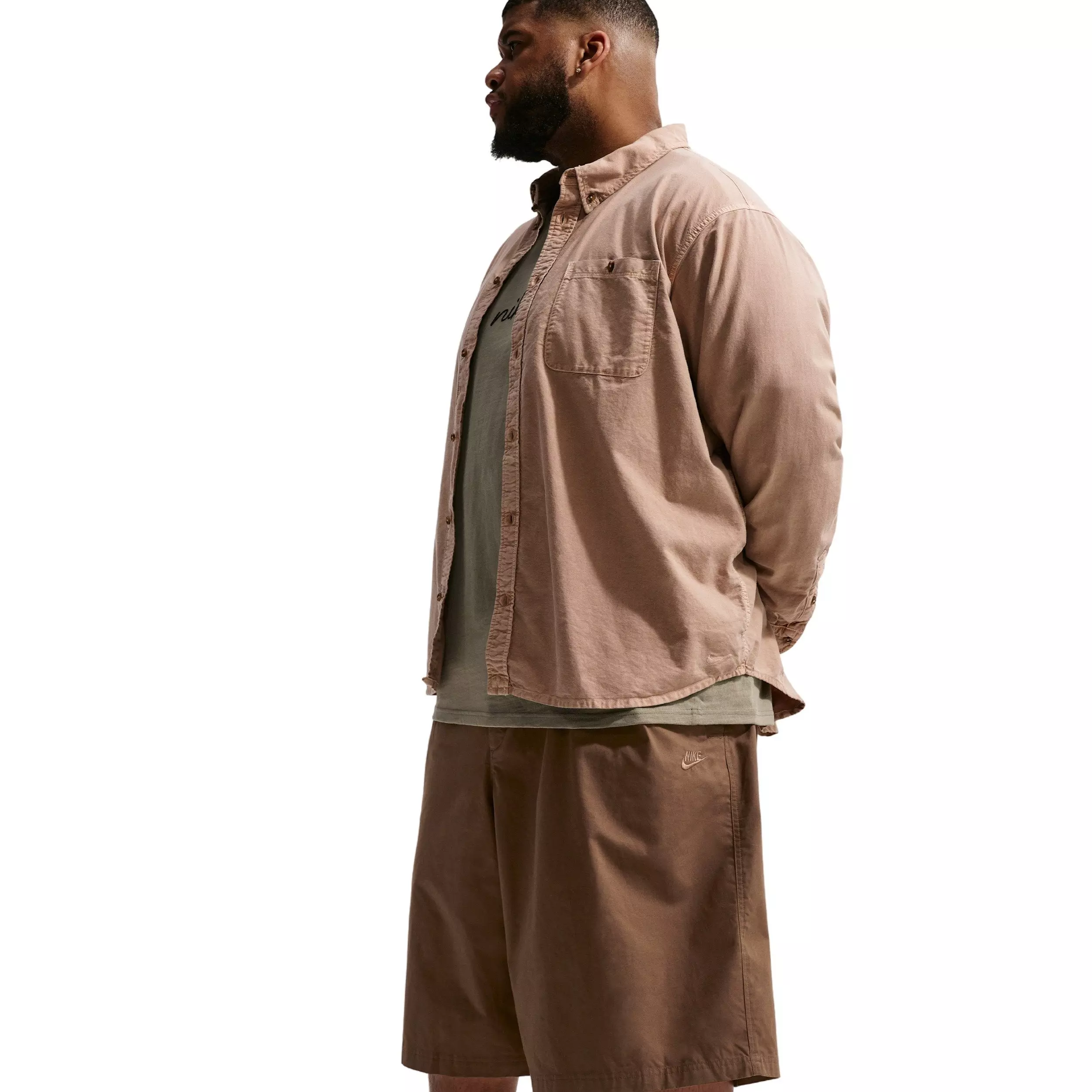 Nike Men's Club Seoul Oversized Shorts - BROWN