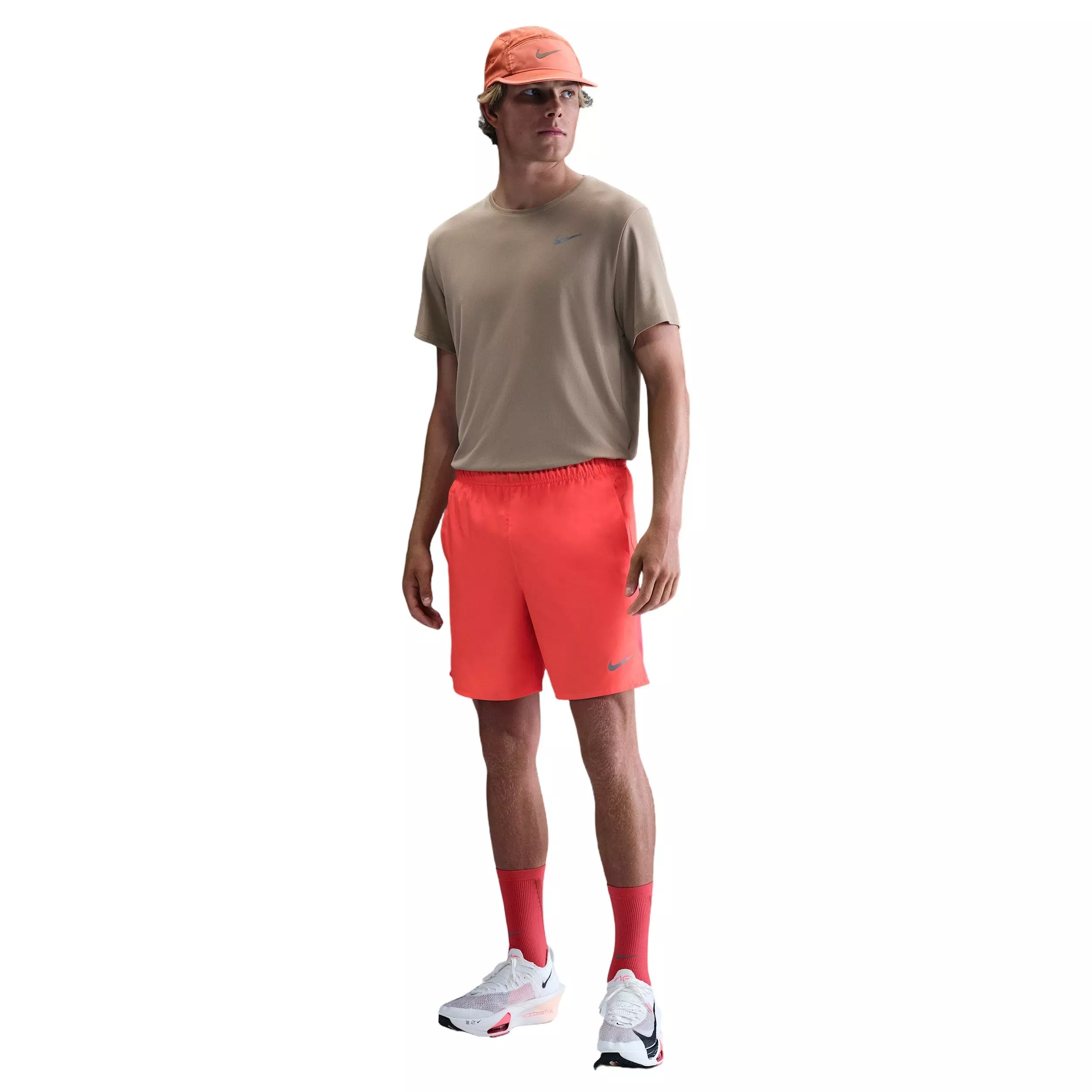 Nike Men's Challenger Dri-FIT 7" Brief-Lined Running Shorts - Red - RED