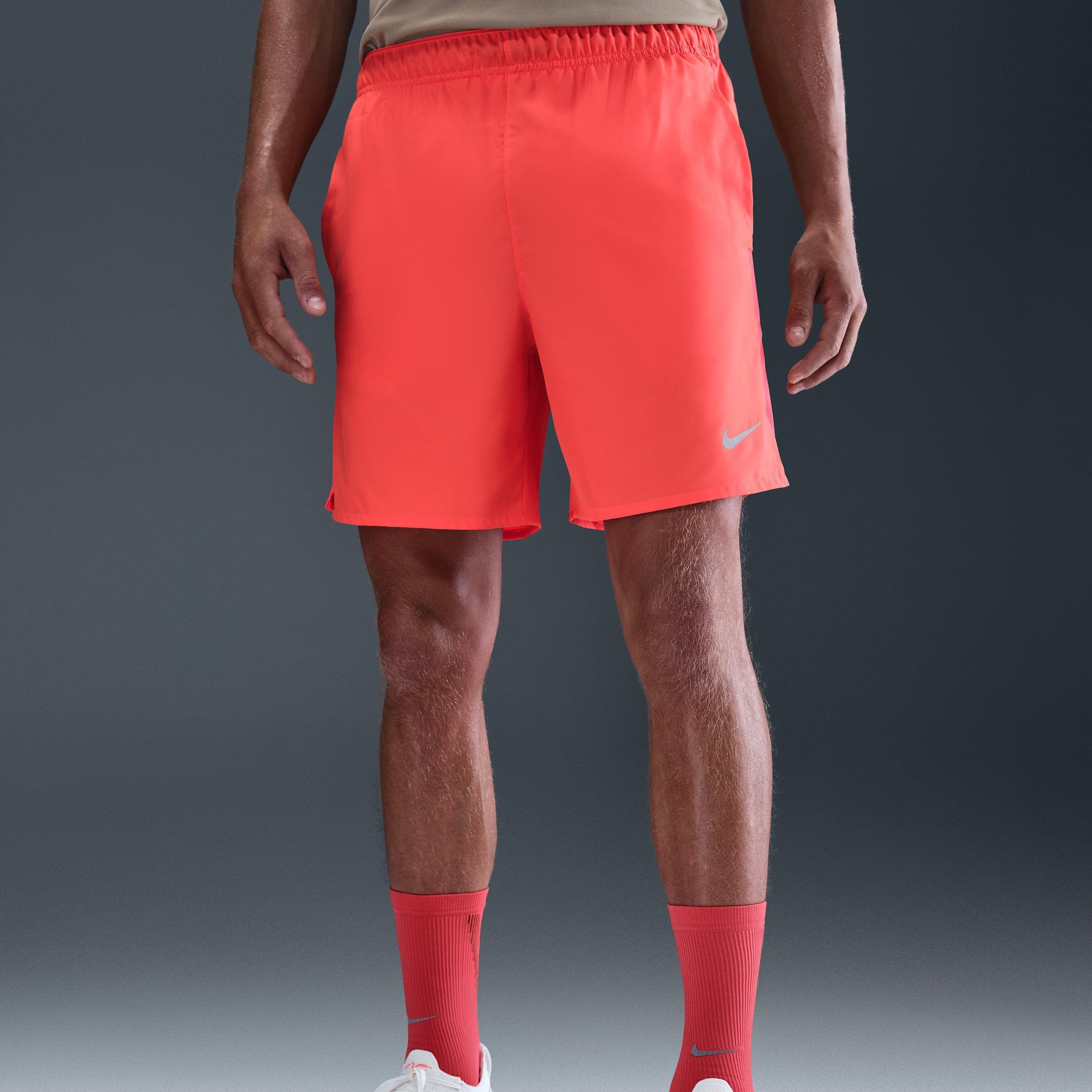 Nike Men's Challenger Dri-FIT 7" Brief-Lined Running Shorts - Red - RED Thumbnail View 3